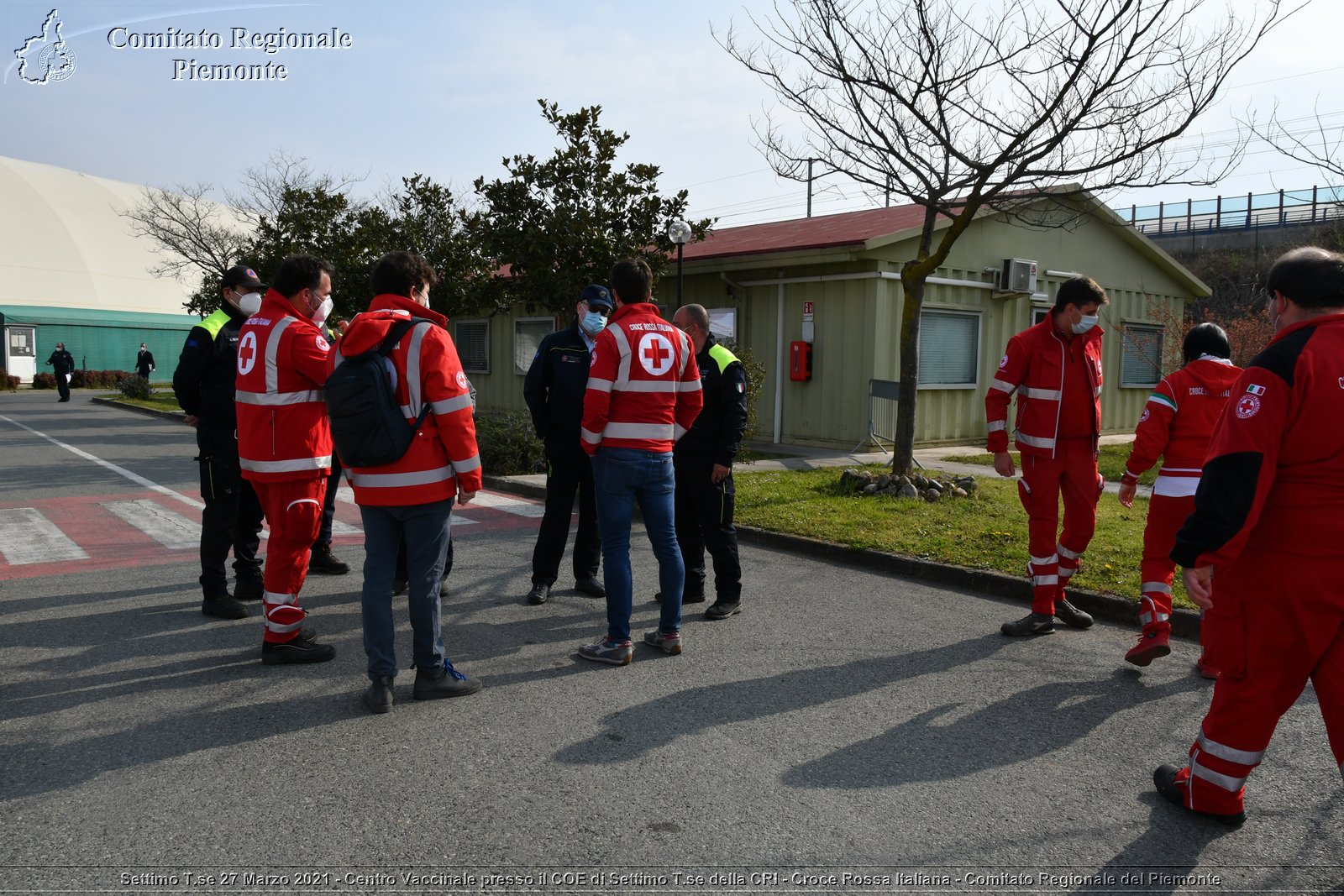 Settimo T.se 27 Marzo 2021 - Centro Vaccinale presso il COE di Settimo T.se della CRI - Croce Rossa Italiana - Comitato Regionale del Piemonte