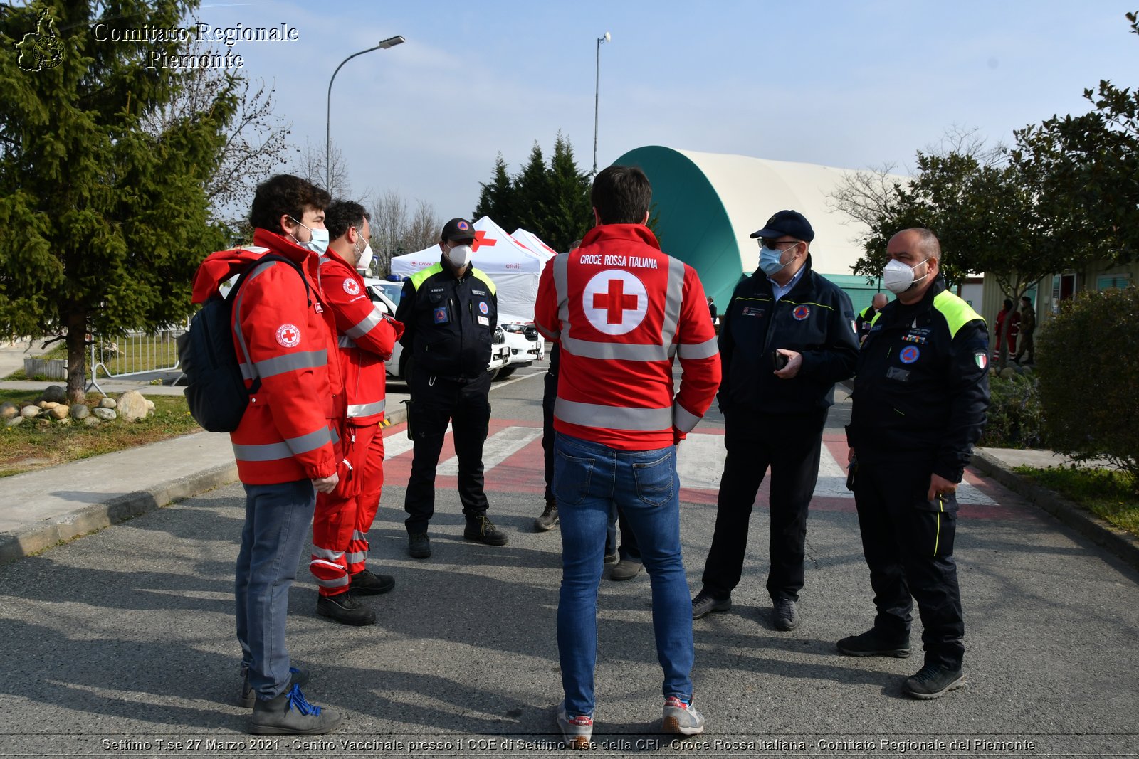 Settimo T.se 27 Marzo 2021 - Centro Vaccinale presso il COE di Settimo T.se della CRI - Croce Rossa Italiana - Comitato Regionale del Piemonte