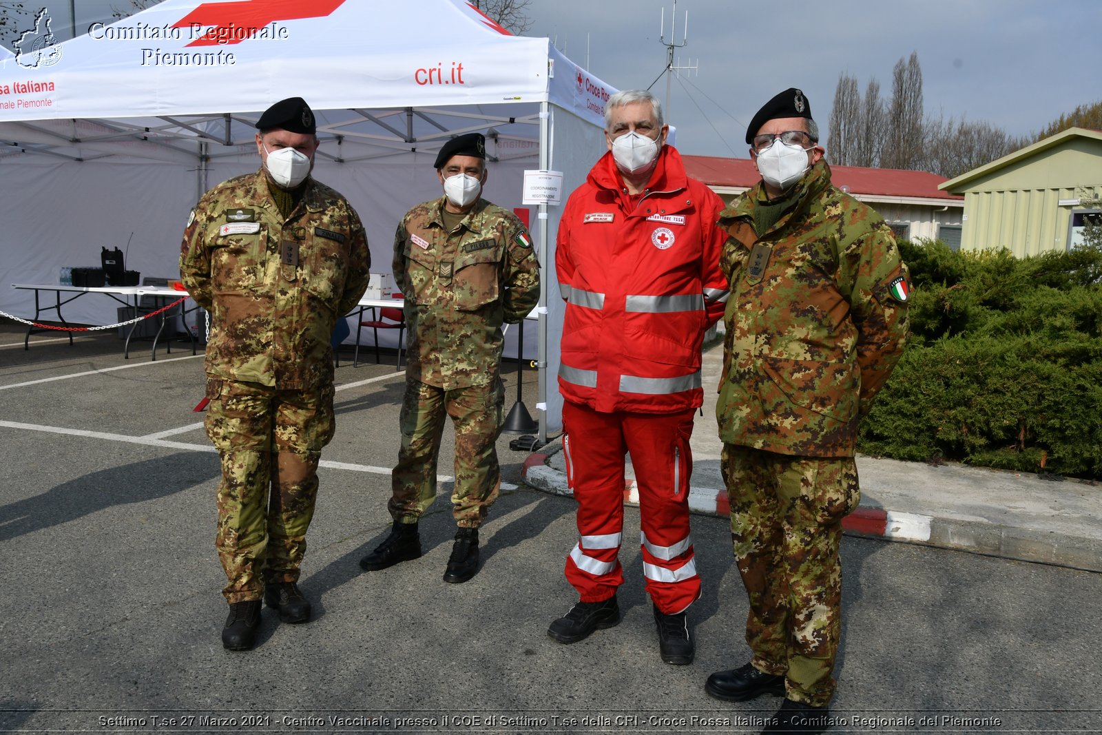 Settimo T.se 27 Marzo 2021 - Centro Vaccinale presso il COE di Settimo T.se della CRI - Croce Rossa Italiana - Comitato Regionale del Piemonte