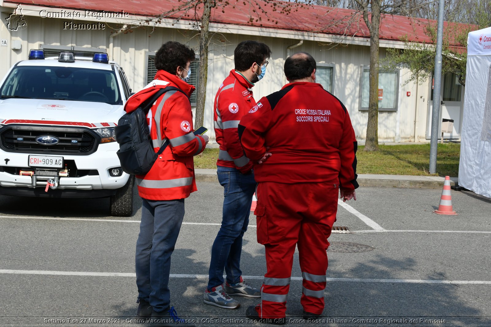 Settimo T.se 27 Marzo 2021 - Centro Vaccinale presso il COE di Settimo T.se della CRI - Croce Rossa Italiana - Comitato Regionale del Piemonte