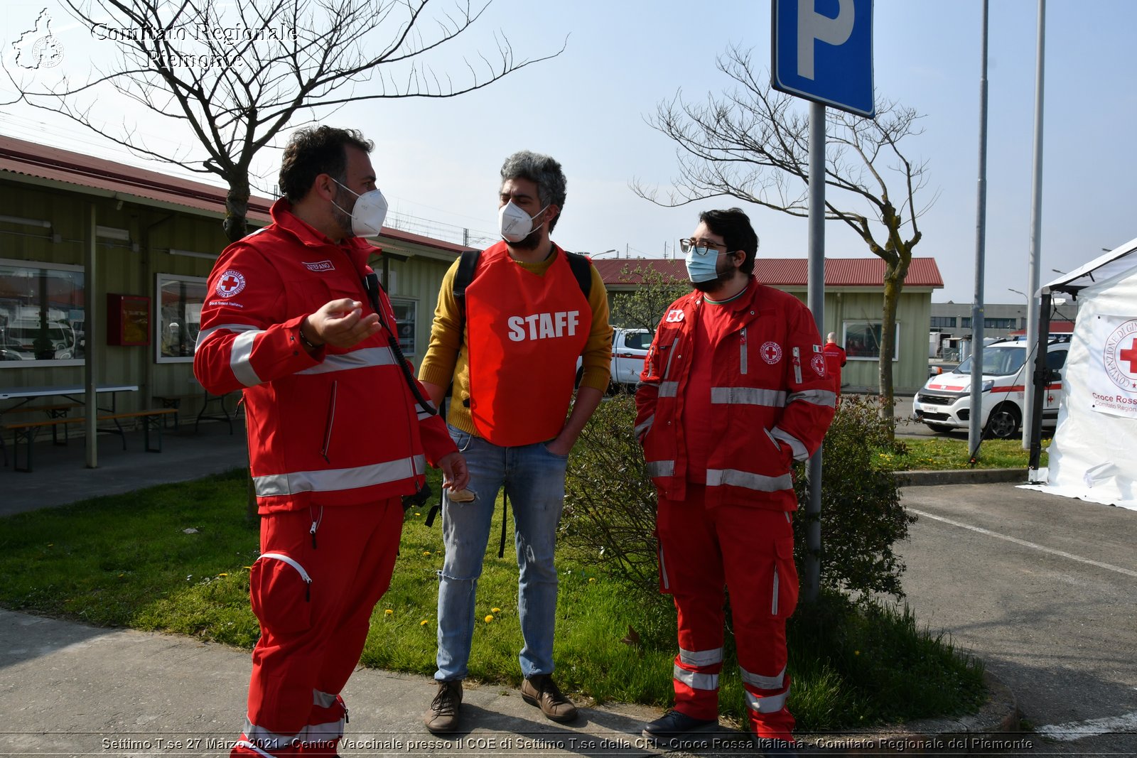 Settimo T.se 27 Marzo 2021 - Centro Vaccinale presso il COE di Settimo T.se della CRI - Croce Rossa Italiana - Comitato Regionale del Piemonte