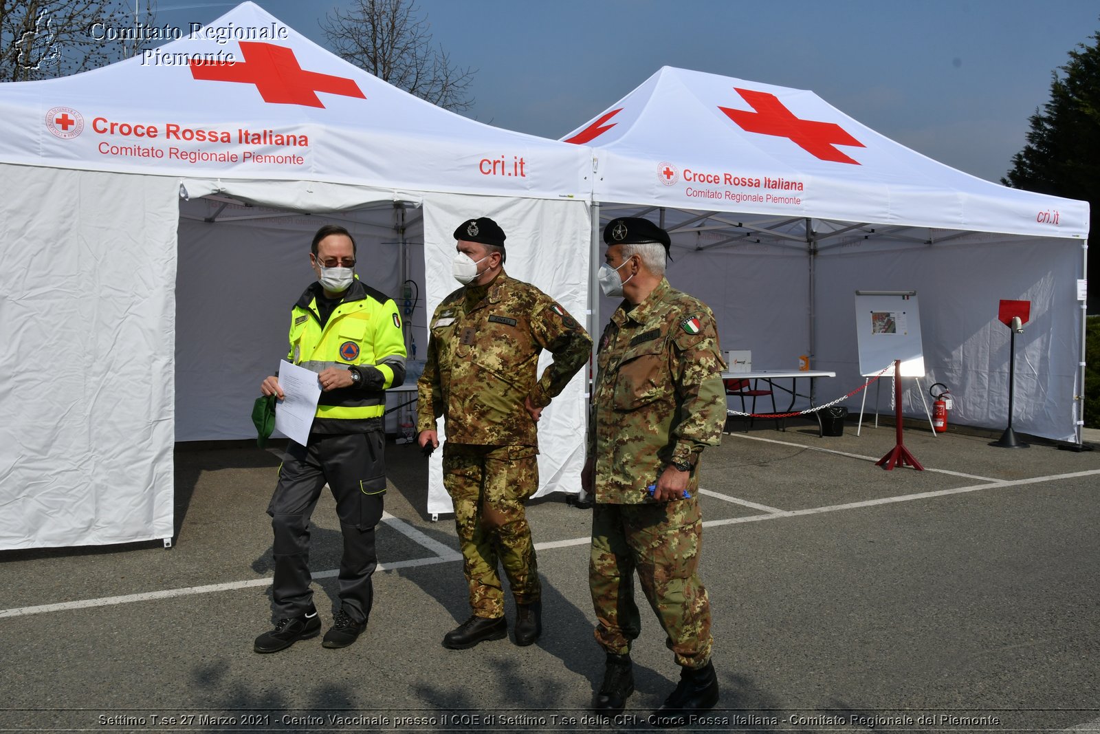 Settimo T.se 27 Marzo 2021 - Centro Vaccinale presso il COE di Settimo T.se della CRI - Croce Rossa Italiana - Comitato Regionale del Piemonte