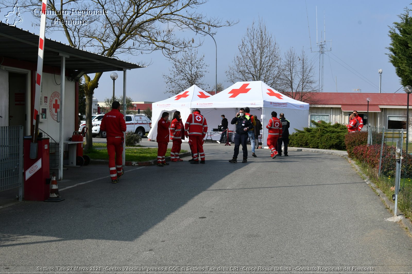 Settimo T.se 27 Marzo 2021 - Centro Vaccinale presso il COE di Settimo T.se della CRI - Croce Rossa Italiana - Comitato Regionale del Piemonte