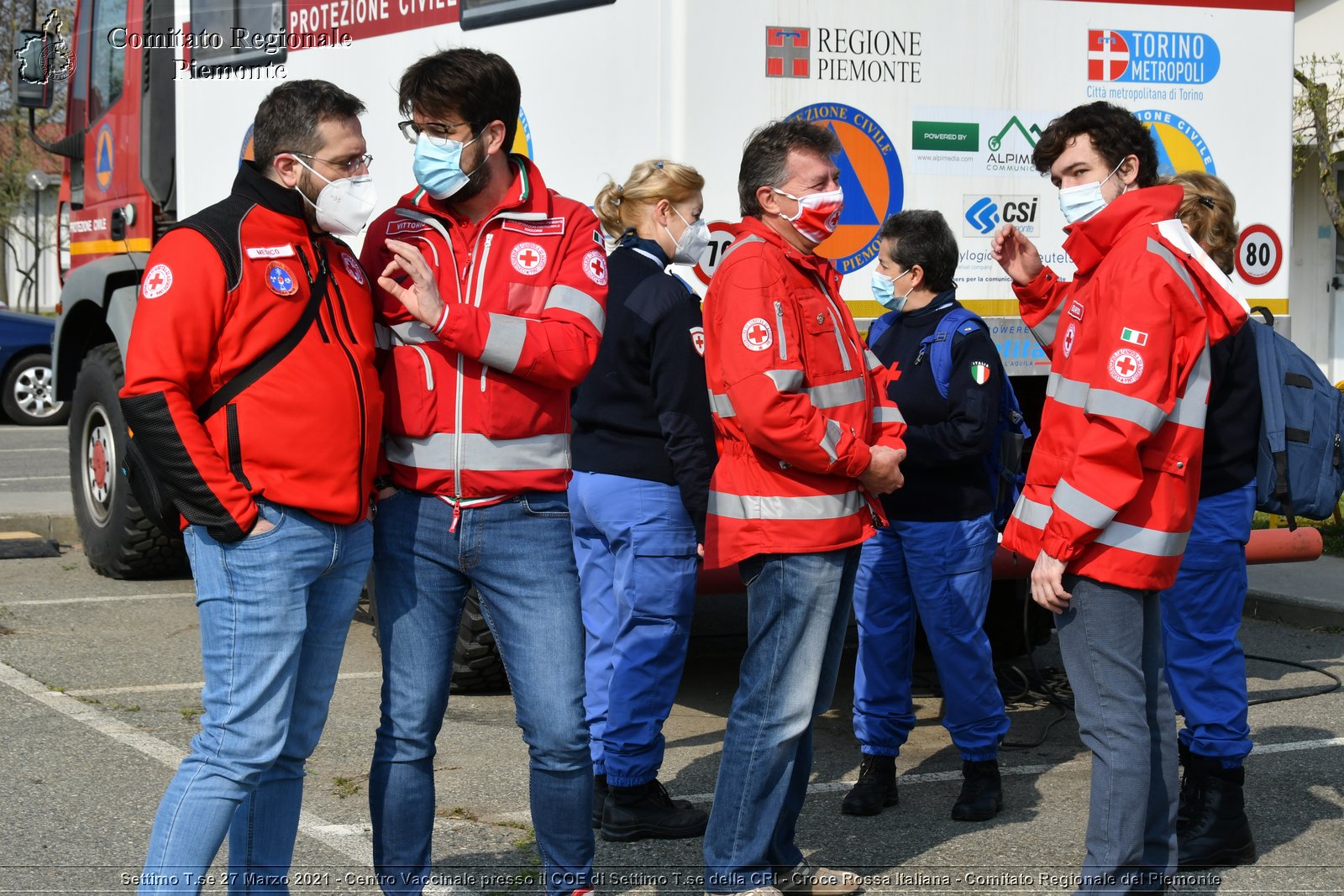 Settimo T.se 27 Marzo 2021 - Centro Vaccinale presso il COE di Settimo T.se della CRI - Croce Rossa Italiana - Comitato Regionale del Piemonte