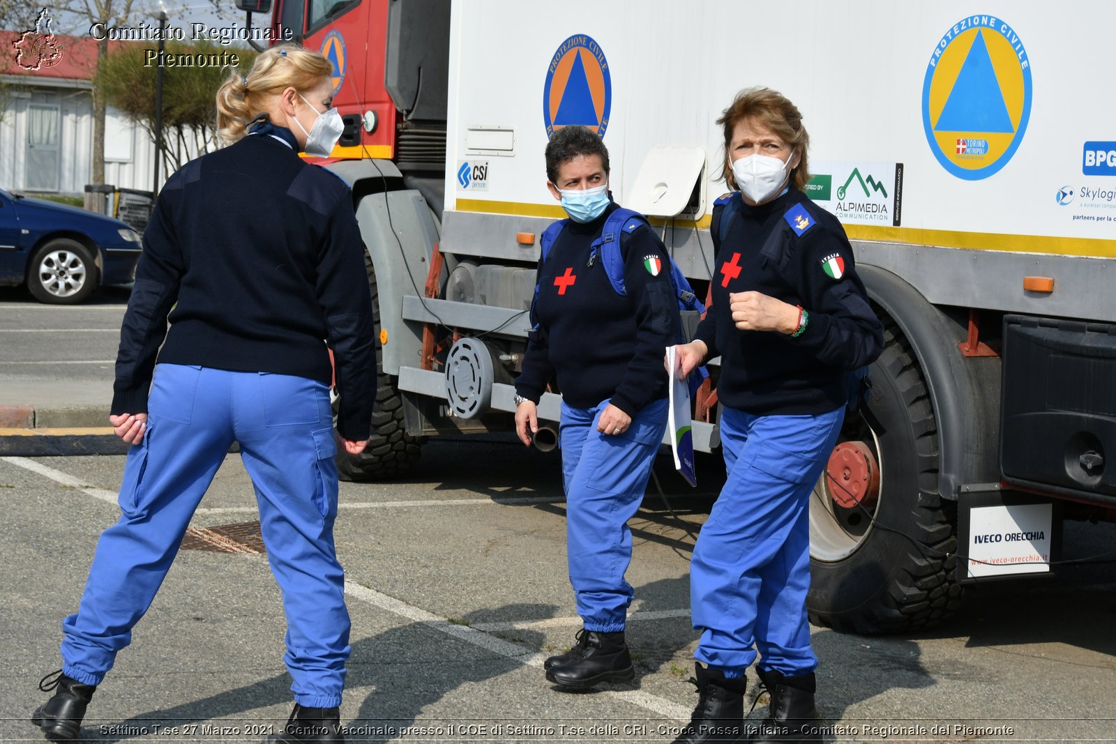 Settimo T.se 27 Marzo 2021 - Centro Vaccinale presso il COE di Settimo T.se della CRI - Croce Rossa Italiana - Comitato Regionale del Piemonte