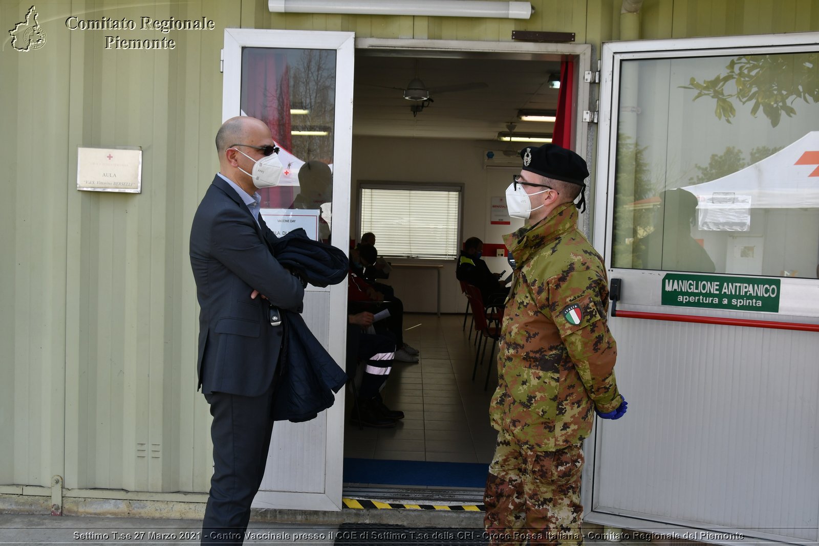 Settimo T.se 27 Marzo 2021 - Centro Vaccinale presso il COE di Settimo T.se della CRI - Croce Rossa Italiana - Comitato Regionale del Piemonte