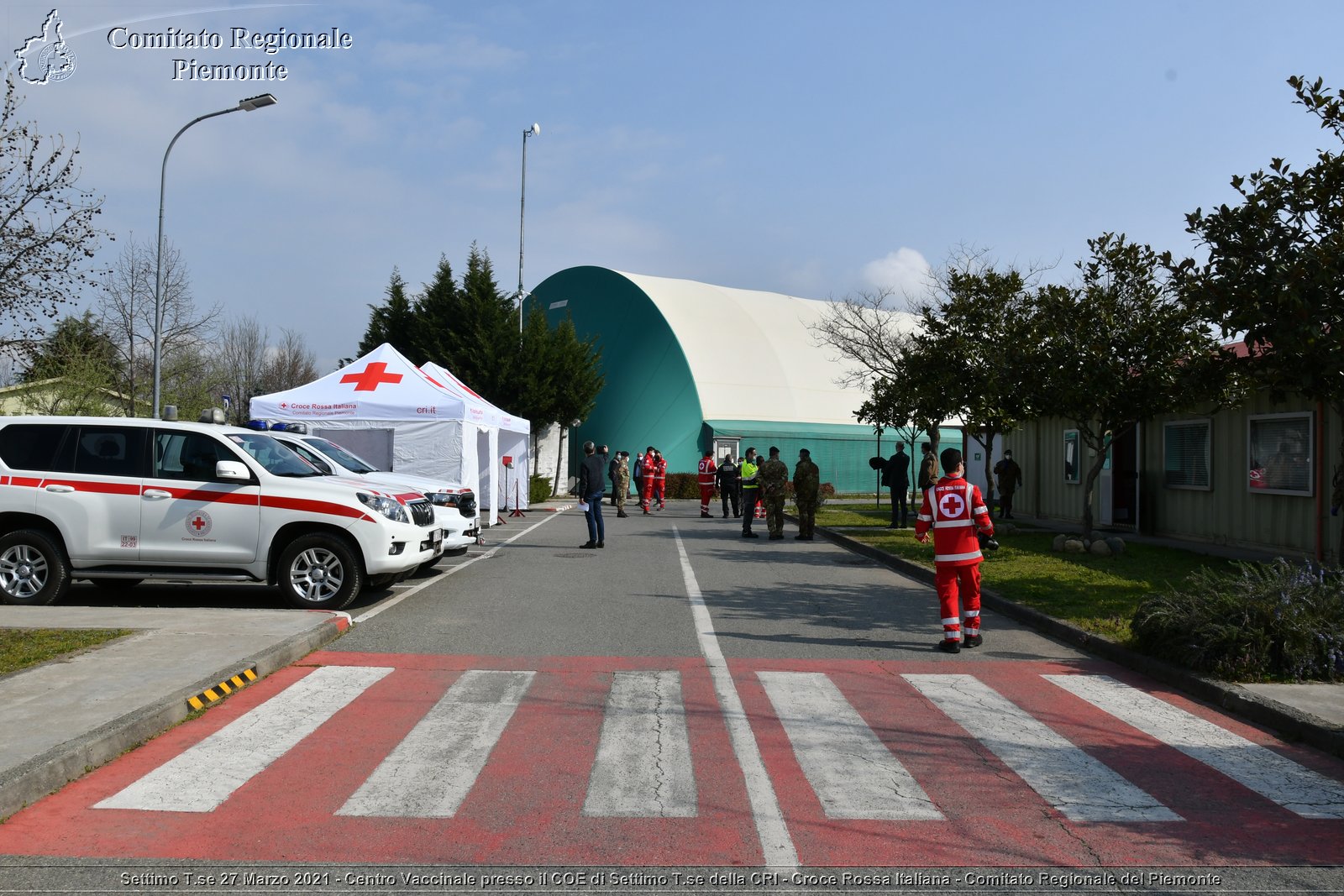 Settimo T.se 27 Marzo 2021 - Centro Vaccinale presso il COE di Settimo T.se della CRI - Croce Rossa Italiana - Comitato Regionale del Piemonte