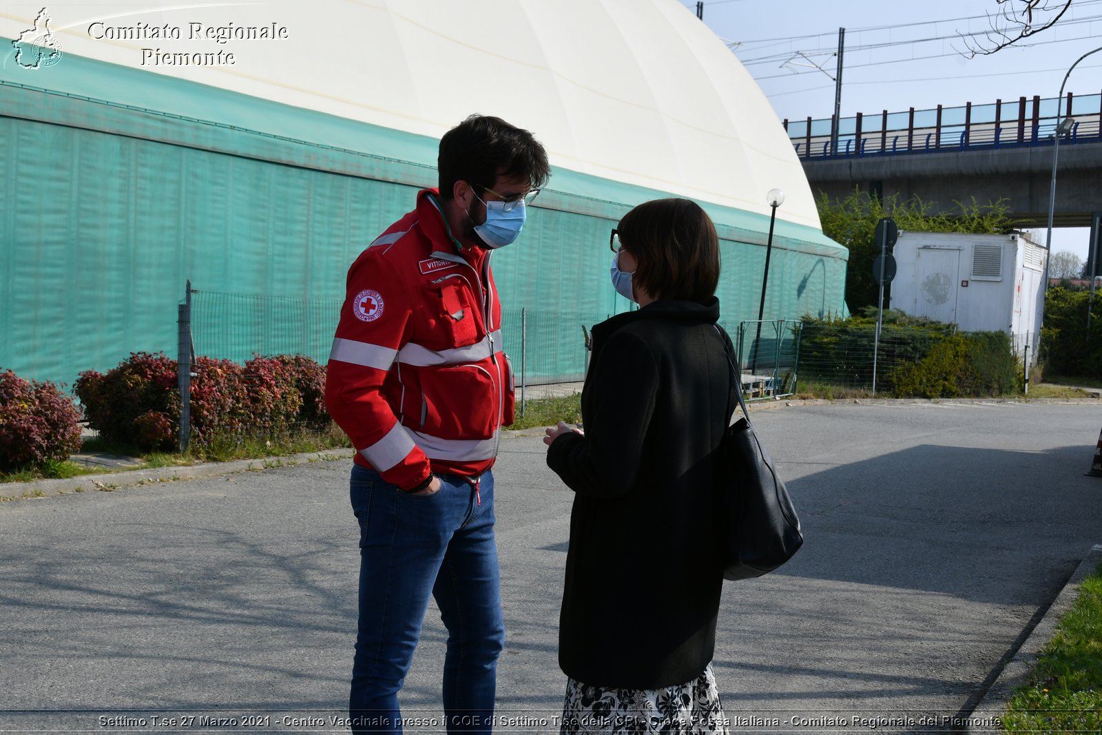 Settimo T.se 27 Marzo 2021 - Centro Vaccinale presso il COE di Settimo T.se della CRI - Croce Rossa Italiana - Comitato Regionale del Piemonte