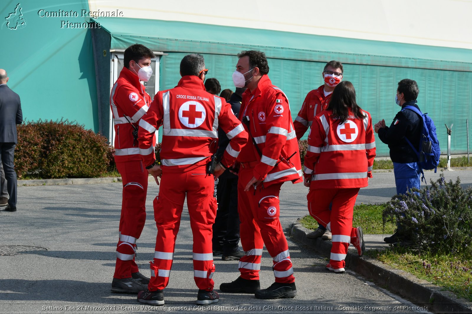 Settimo T.se 27 Marzo 2021 - Centro Vaccinale presso il COE di Settimo T.se della CRI - Croce Rossa Italiana - Comitato Regionale del Piemonte