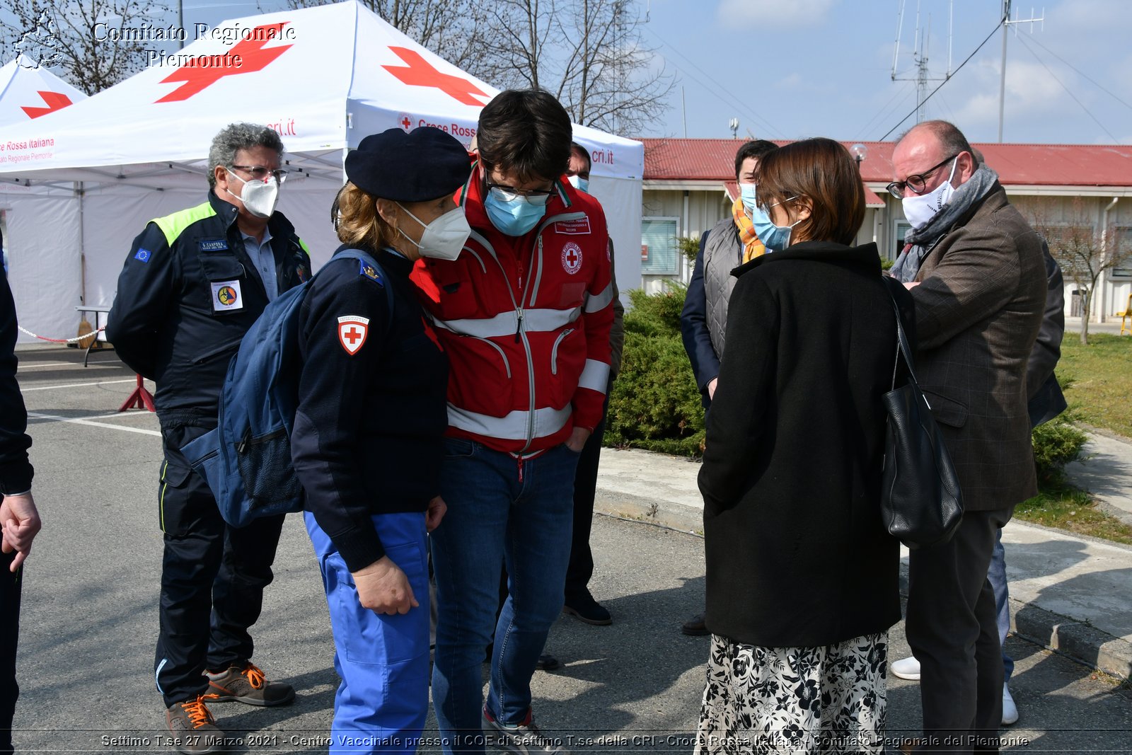 Settimo T.se 27 Marzo 2021 - Centro Vaccinale presso il COE di Settimo T.se della CRI - Croce Rossa Italiana - Comitato Regionale del Piemonte