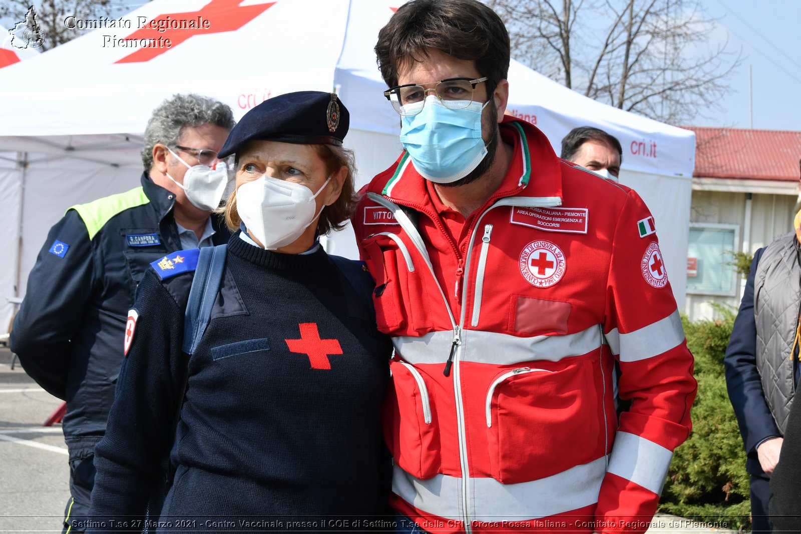 Settimo T.se 27 Marzo 2021 - Centro Vaccinale presso il COE di Settimo T.se della CRI - Croce Rossa Italiana - Comitato Regionale del Piemonte