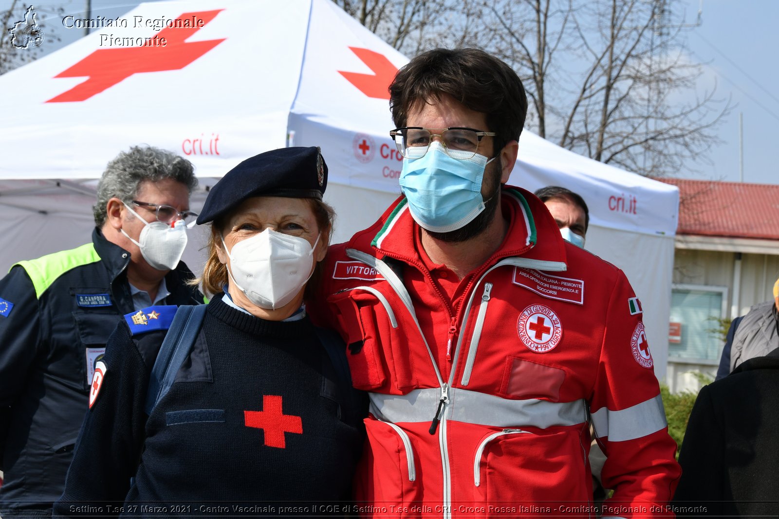 Settimo T.se 27 Marzo 2021 - Centro Vaccinale presso il COE di Settimo T.se della CRI - Croce Rossa Italiana - Comitato Regionale del Piemonte