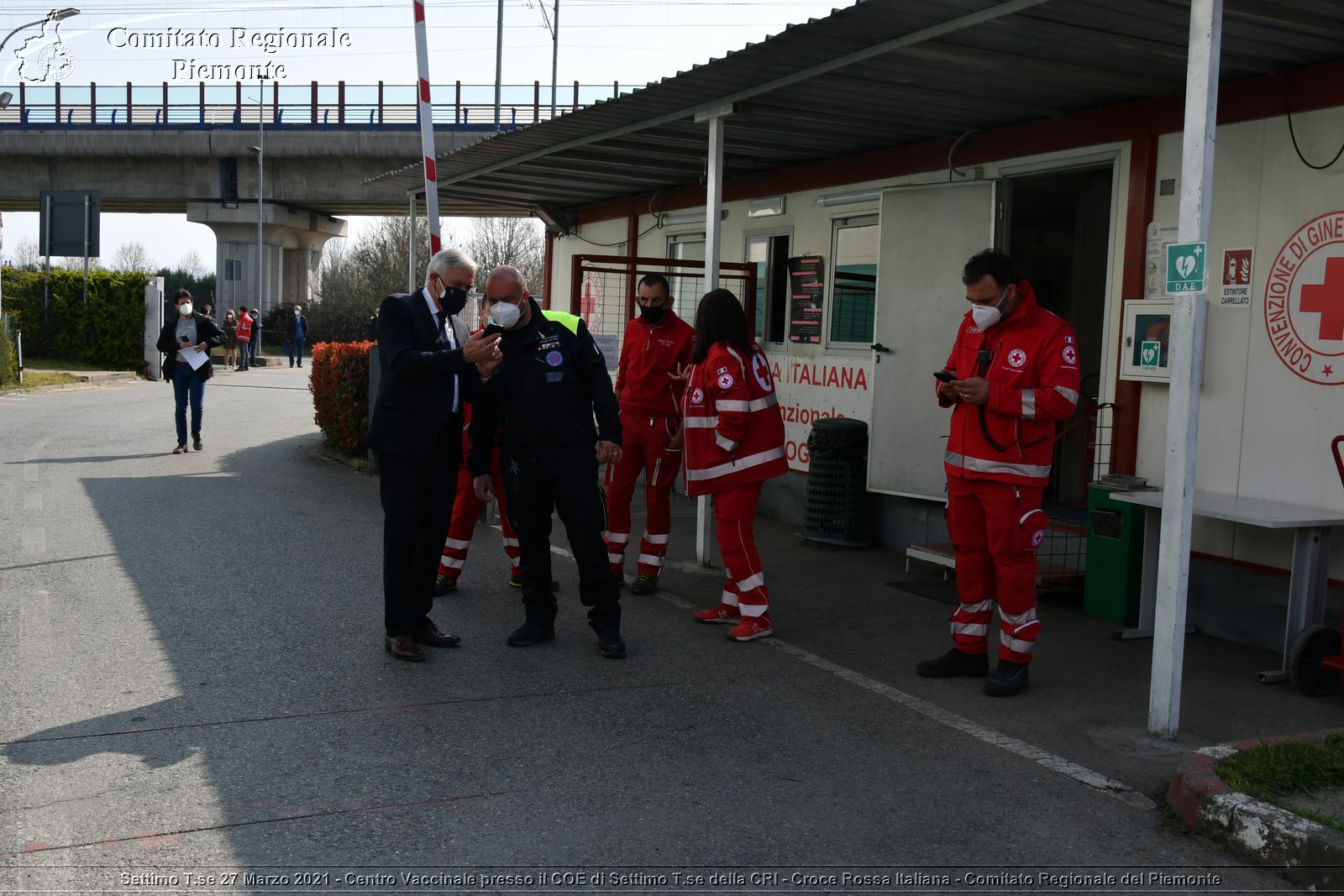 Settimo T.se 27 Marzo 2021 - Centro Vaccinale presso il COE di Settimo T.se della CRI - Croce Rossa Italiana - Comitato Regionale del Piemonte