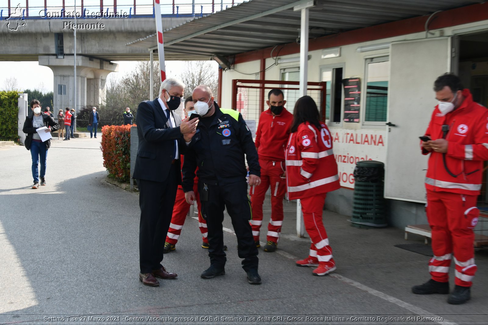 Settimo T.se 27 Marzo 2021 - Centro Vaccinale presso il COE di Settimo T.se della CRI - Croce Rossa Italiana - Comitato Regionale del Piemonte