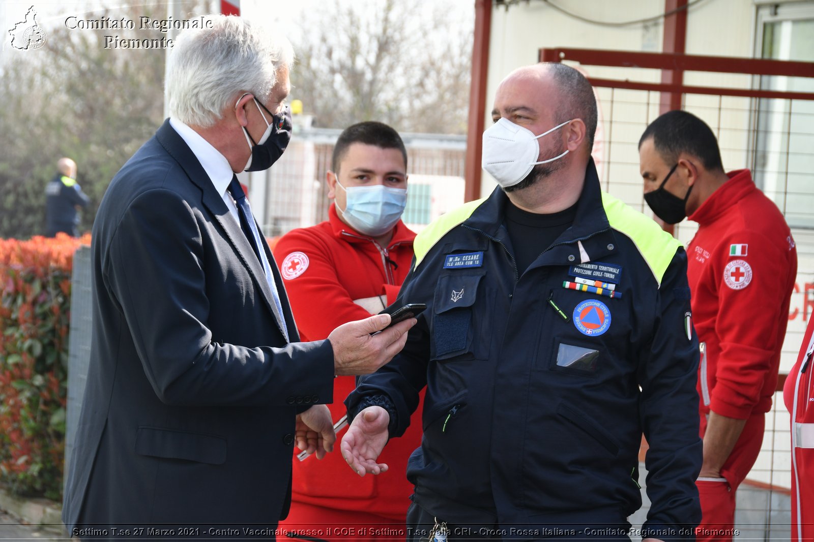 Settimo T.se 27 Marzo 2021 - Centro Vaccinale presso il COE di Settimo T.se della CRI - Croce Rossa Italiana - Comitato Regionale del Piemonte