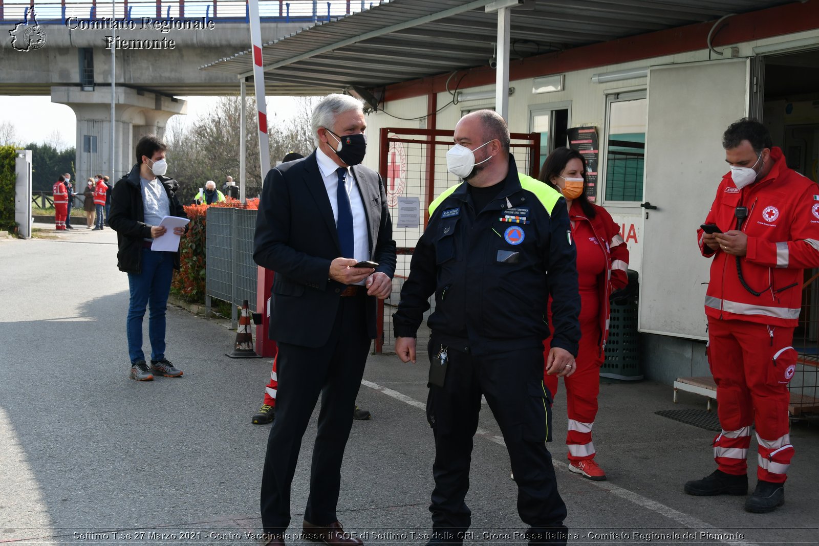 Settimo T.se 27 Marzo 2021 - Centro Vaccinale presso il COE di Settimo T.se della CRI - Croce Rossa Italiana - Comitato Regionale del Piemonte