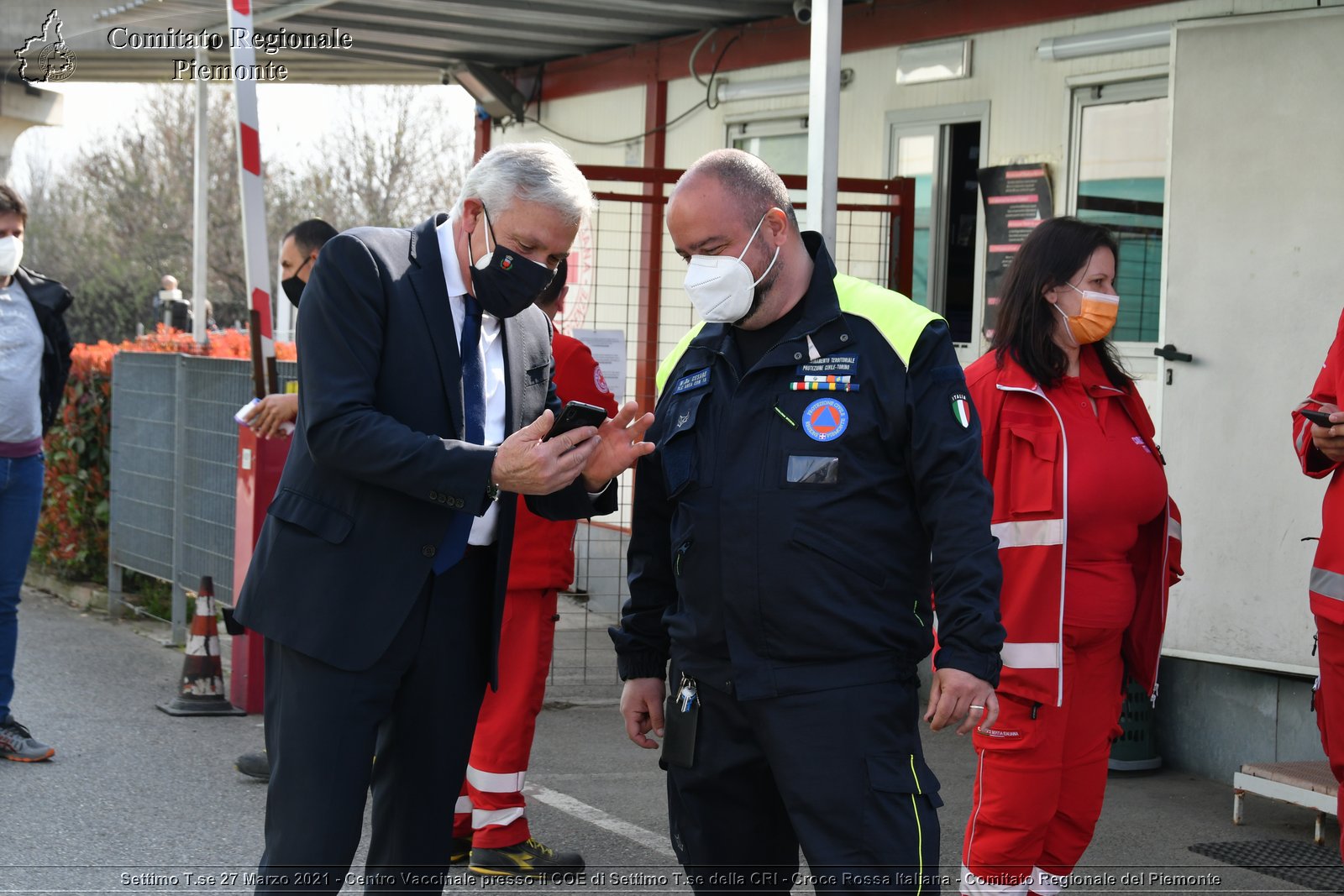 Settimo T.se 27 Marzo 2021 - Centro Vaccinale presso il COE di Settimo T.se della CRI - Croce Rossa Italiana - Comitato Regionale del Piemonte