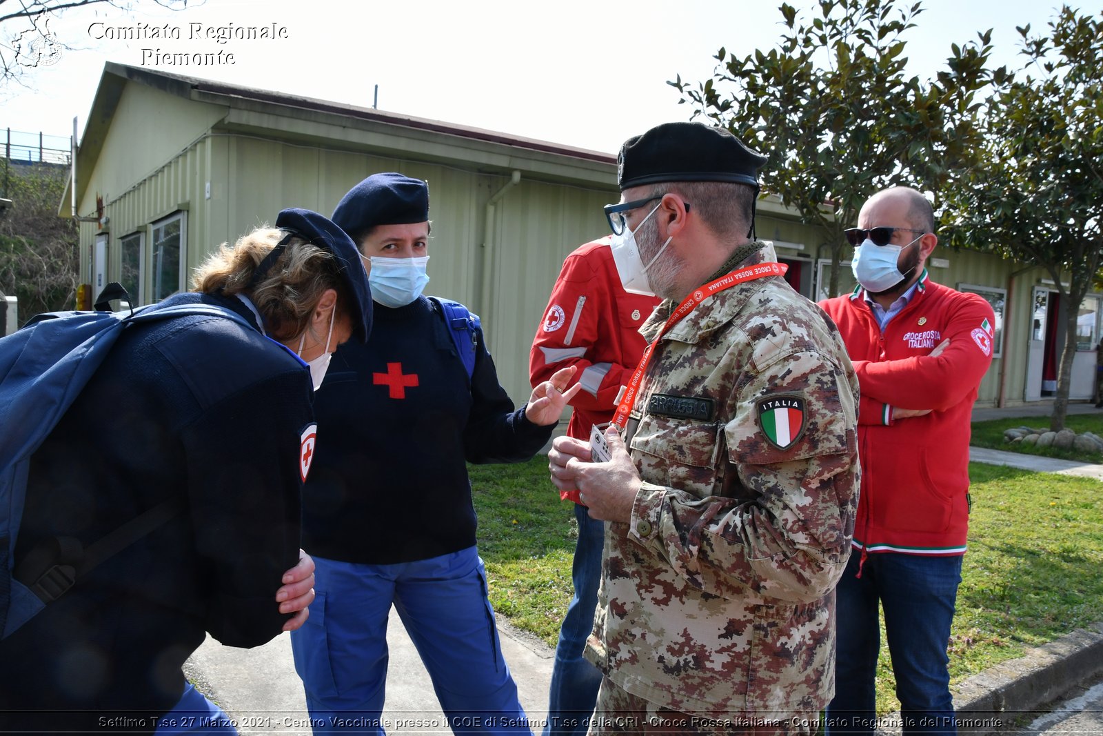 Settimo T.se 27 Marzo 2021 - Centro Vaccinale presso il COE di Settimo T.se della CRI - Croce Rossa Italiana - Comitato Regionale del Piemonte