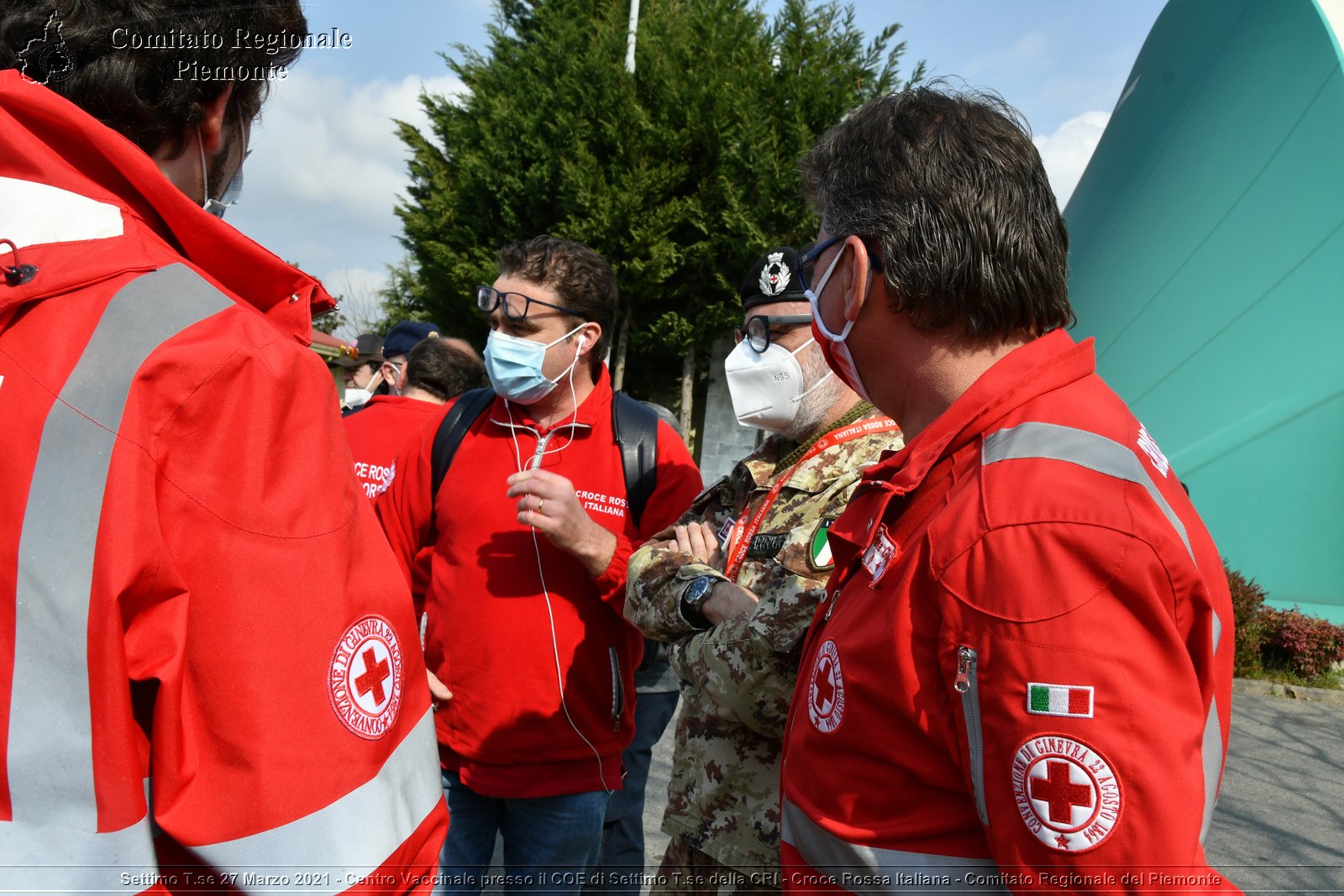 Settimo T.se 27 Marzo 2021 - Centro Vaccinale presso il COE di Settimo T.se della CRI - Croce Rossa Italiana - Comitato Regionale del Piemonte