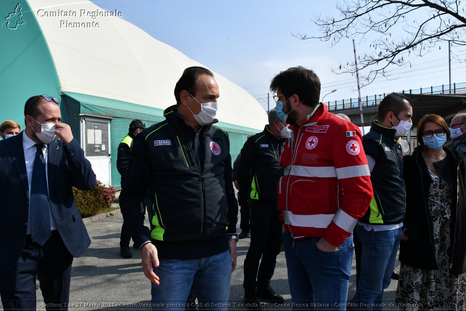 Settimo T.se 27 Marzo 2021 - Centro Vaccinale presso il COE di Settimo T.se della CRI - Croce Rossa Italiana - Comitato Regionale del Piemonte