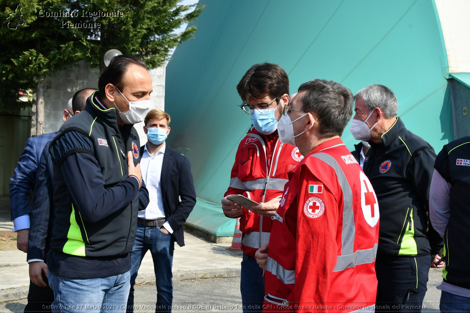 Settimo T.se 27 Marzo 2021 - Centro Vaccinale presso il COE di Settimo T.se della CRI - Croce Rossa Italiana - Comitato Regionale del Piemonte