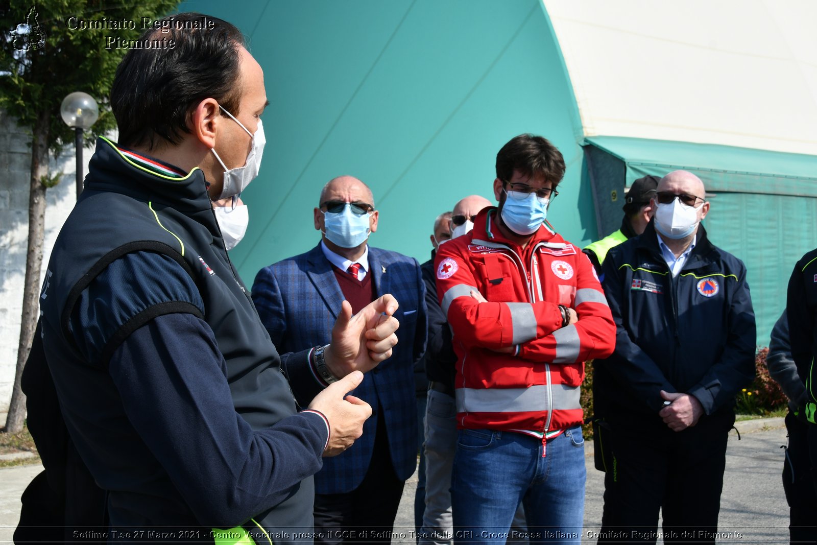 Settimo T.se 27 Marzo 2021 - Centro Vaccinale presso il COE di Settimo T.se della CRI - Croce Rossa Italiana - Comitato Regionale del Piemonte