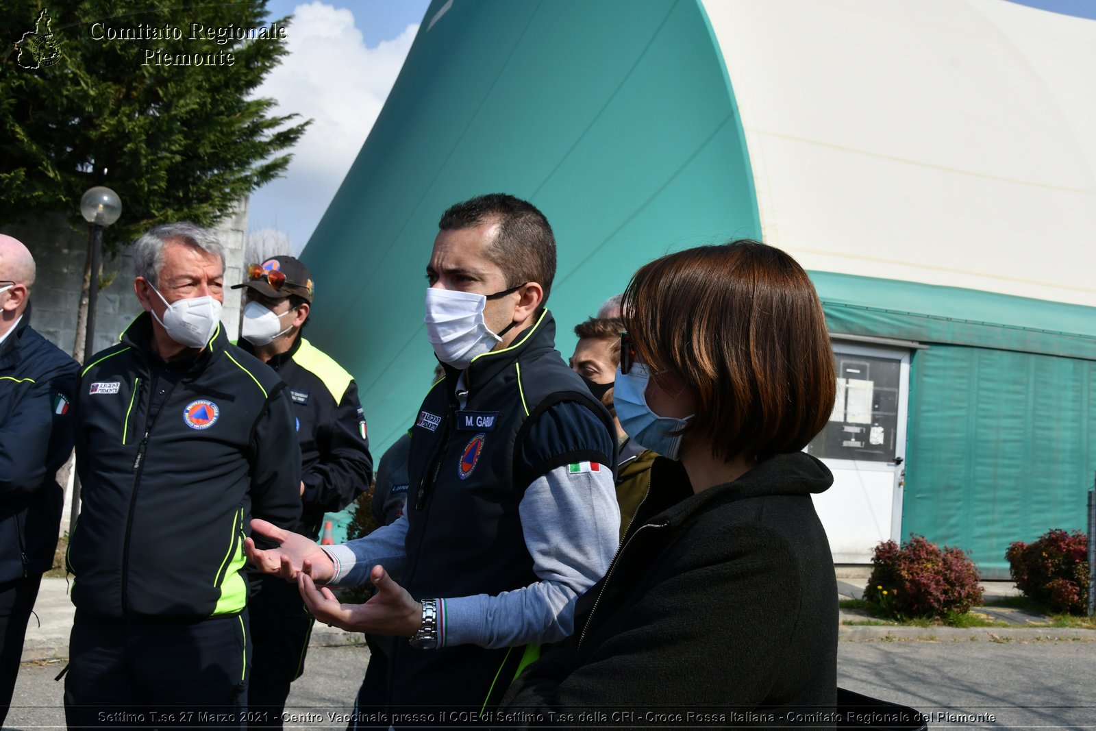 Settimo T.se 27 Marzo 2021 - Centro Vaccinale presso il COE di Settimo T.se della CRI - Croce Rossa Italiana - Comitato Regionale del Piemonte