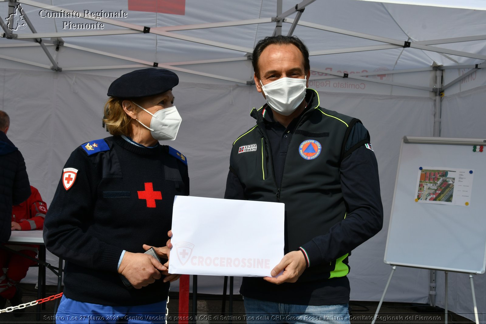 Settimo T.se 27 Marzo 2021 - Centro Vaccinale presso il COE di Settimo T.se della CRI - Croce Rossa Italiana - Comitato Regionale del Piemonte