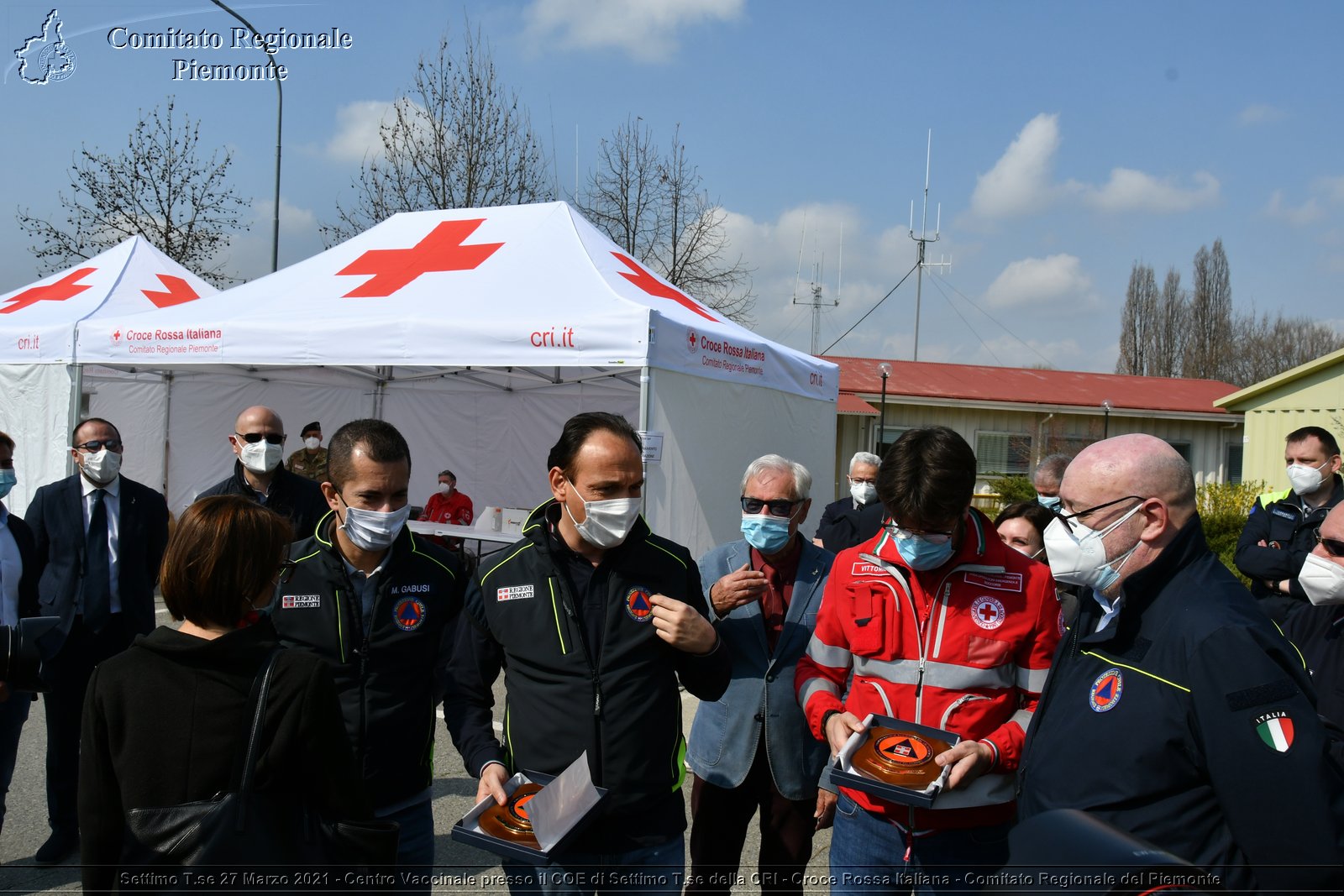 Settimo T.se 27 Marzo 2021 - Centro Vaccinale presso il COE di Settimo T.se della CRI - Croce Rossa Italiana - Comitato Regionale del Piemonte