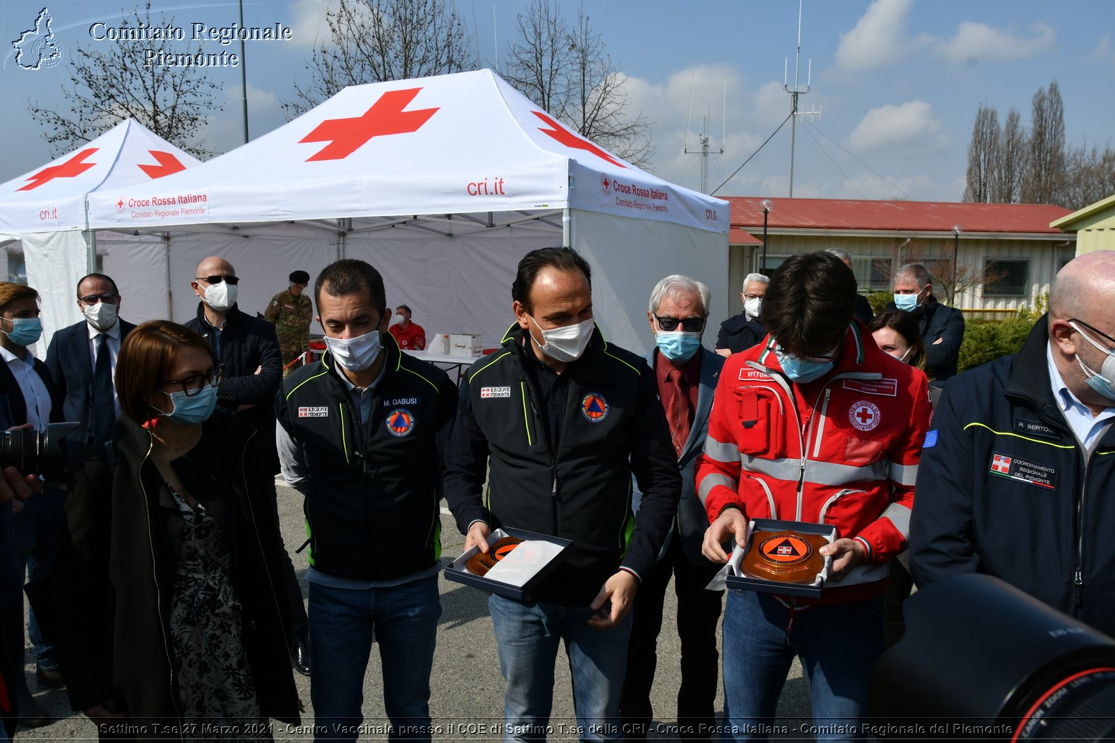 Settimo T.se 27 Marzo 2021 - Centro Vaccinale presso il COE di Settimo T.se della CRI - Croce Rossa Italiana - Comitato Regionale del Piemonte