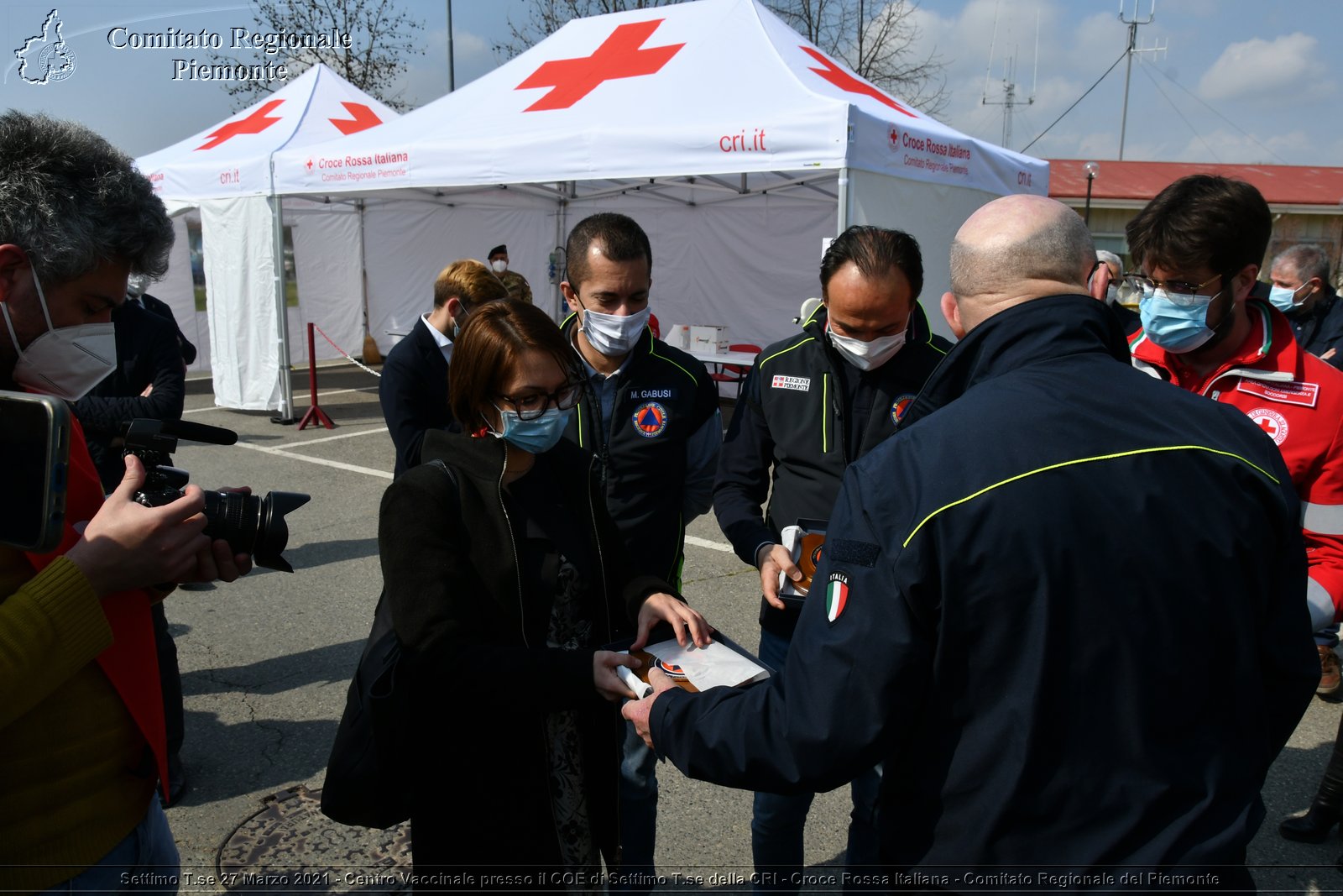 Settimo T.se 27 Marzo 2021 - Centro Vaccinale presso il COE di Settimo T.se della CRI - Croce Rossa Italiana - Comitato Regionale del Piemonte