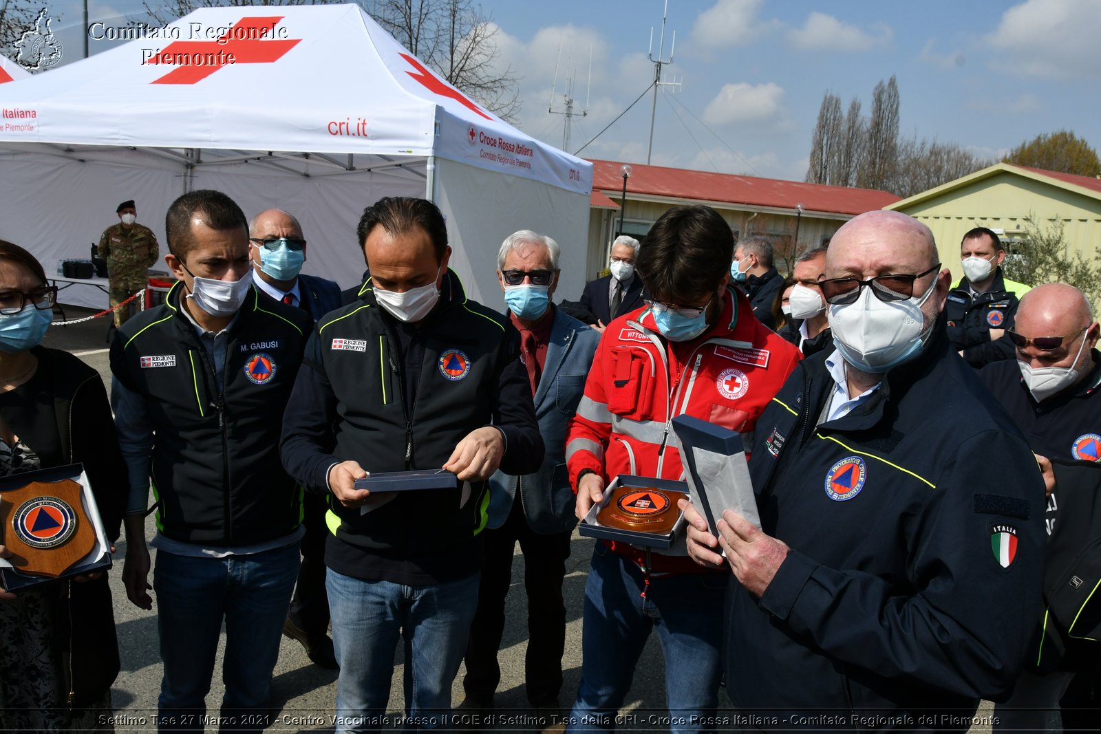 Settimo T.se 27 Marzo 2021 - Centro Vaccinale presso il COE di Settimo T.se della CRI - Croce Rossa Italiana - Comitato Regionale del Piemonte