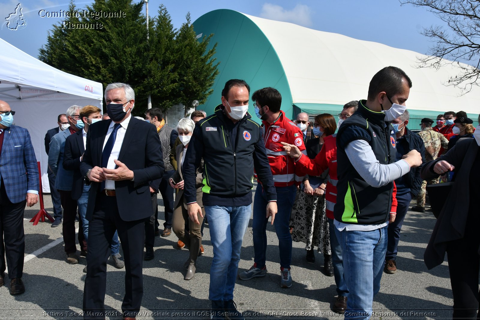 Settimo T.se 27 Marzo 2021 - Centro Vaccinale presso il COE di Settimo T.se della CRI - Croce Rossa Italiana - Comitato Regionale del Piemonte