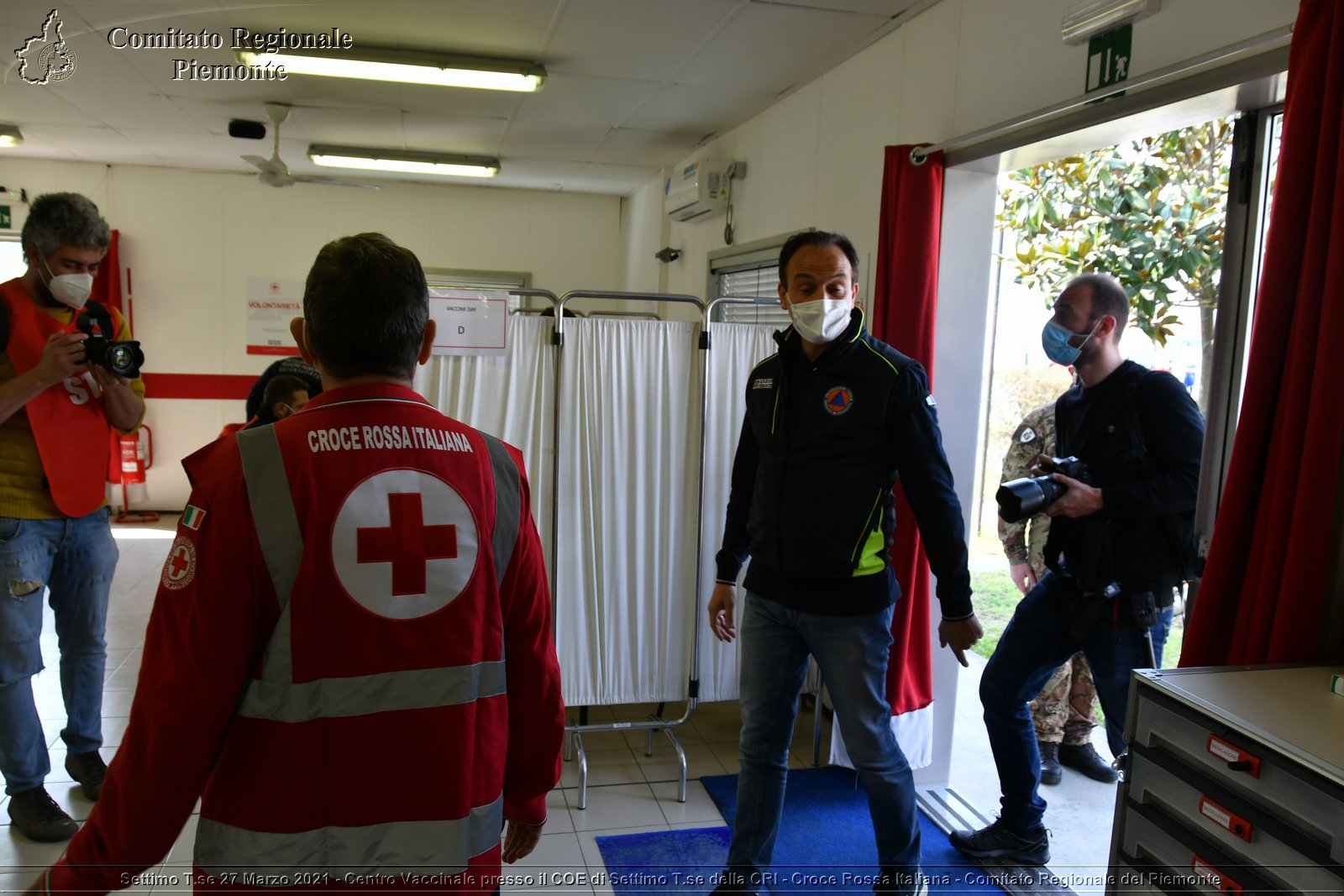 Settimo T.se 27 Marzo 2021 - Centro Vaccinale presso il COE di Settimo T.se della CRI - Croce Rossa Italiana - Comitato Regionale del Piemonte