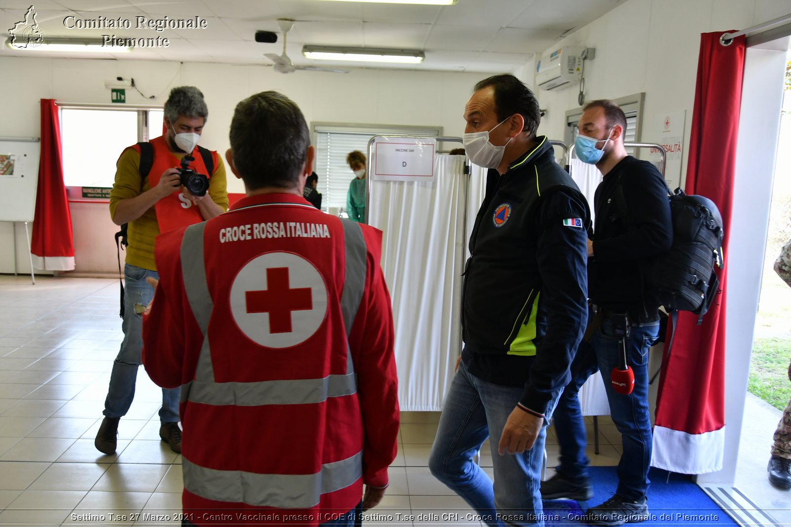 Settimo T.se 27 Marzo 2021 - Centro Vaccinale presso il COE di Settimo T.se della CRI - Croce Rossa Italiana - Comitato Regionale del Piemonte