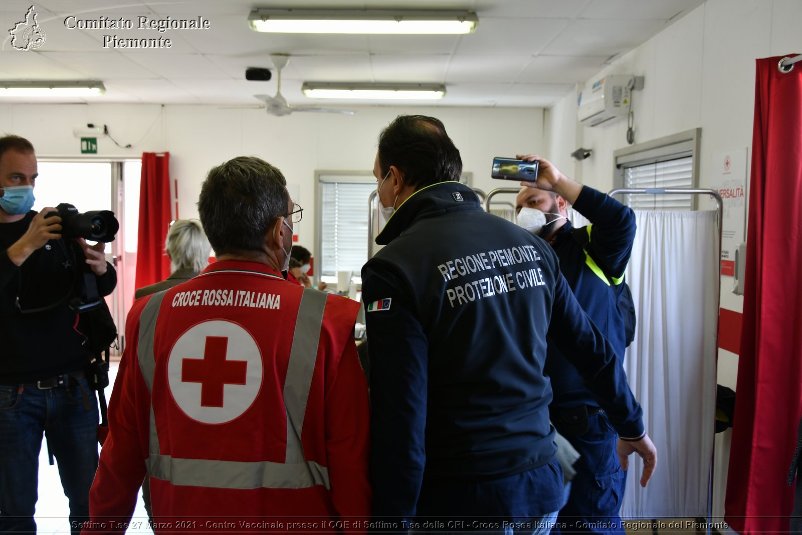 Settimo T.se 27 Marzo 2021 - Centro Vaccinale presso il COE di Settimo T.se della CRI - Croce Rossa Italiana - Comitato Regionale del Piemonte