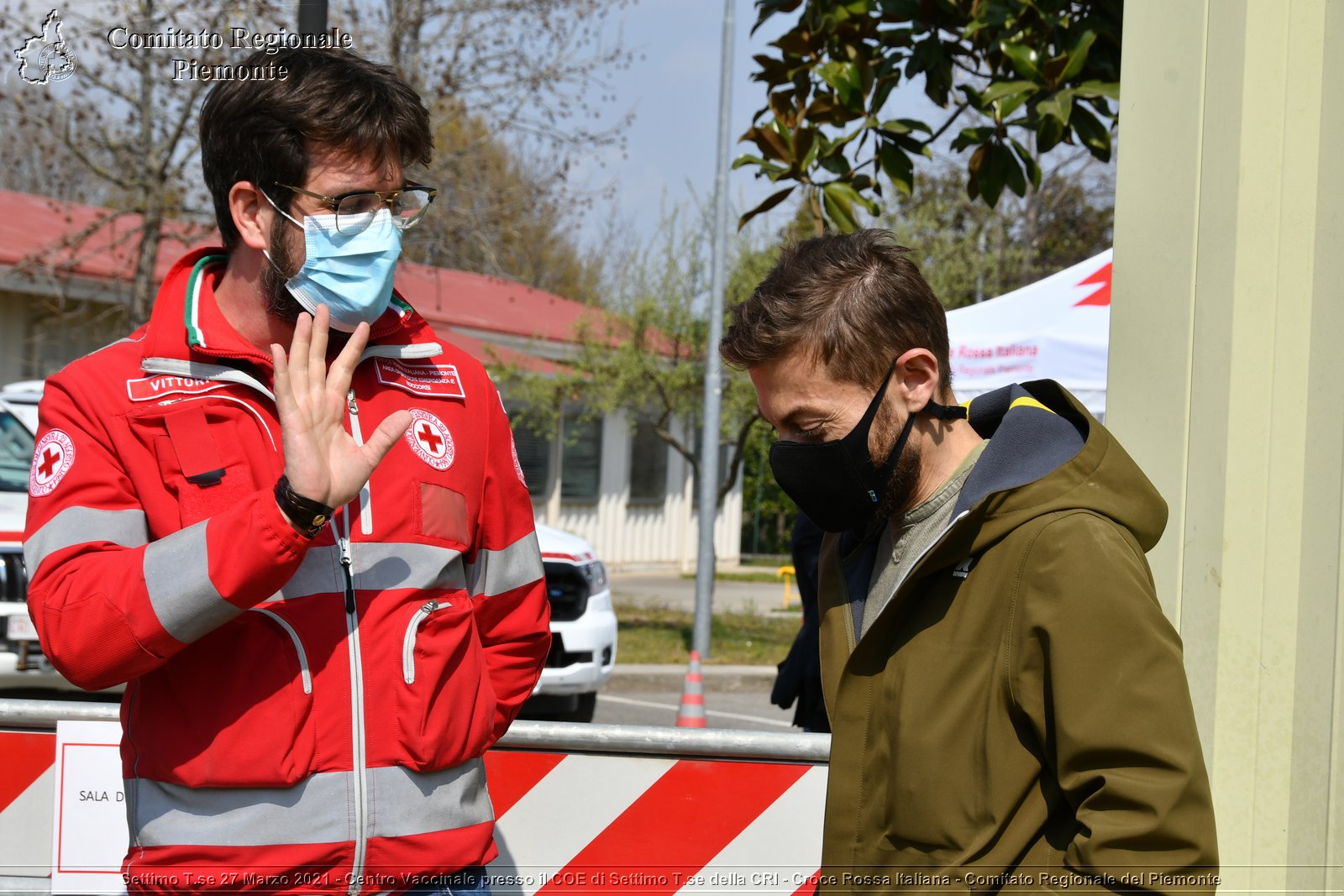 Settimo T.se 27 Marzo 2021 - Centro Vaccinale presso il COE di Settimo T.se della CRI - Croce Rossa Italiana - Comitato Regionale del Piemonte