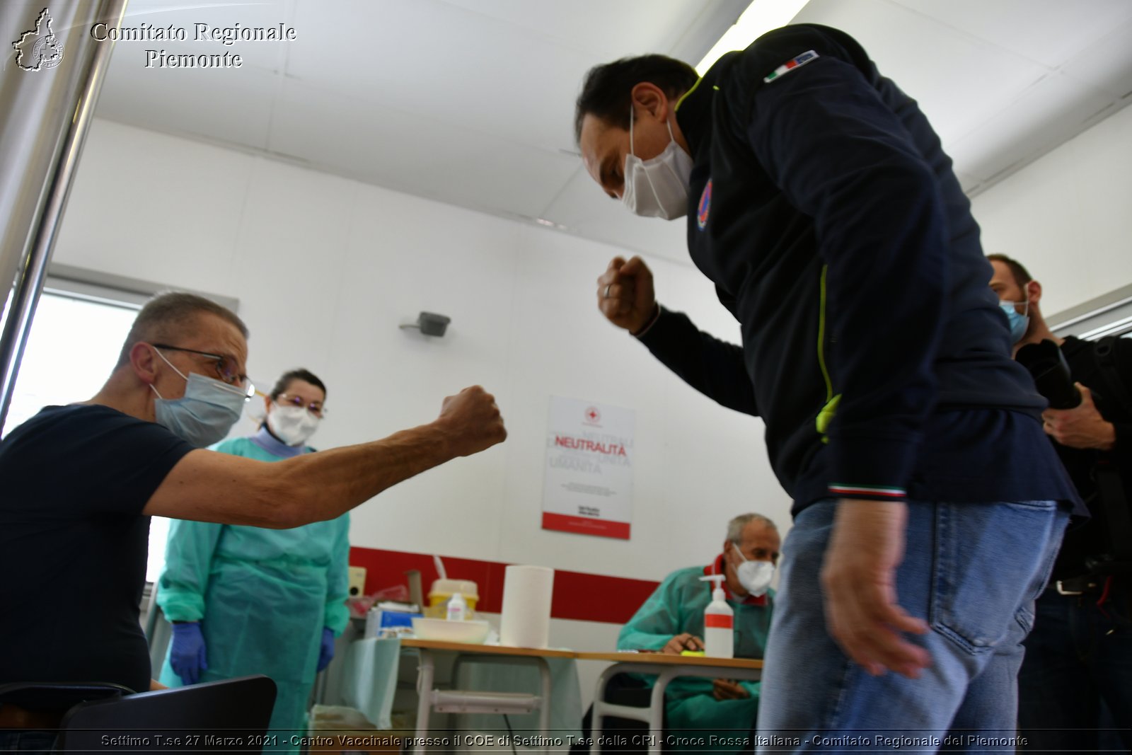 Settimo T.se 27 Marzo 2021 - Centro Vaccinale presso il COE di Settimo T.se della CRI - Croce Rossa Italiana - Comitato Regionale del Piemonte