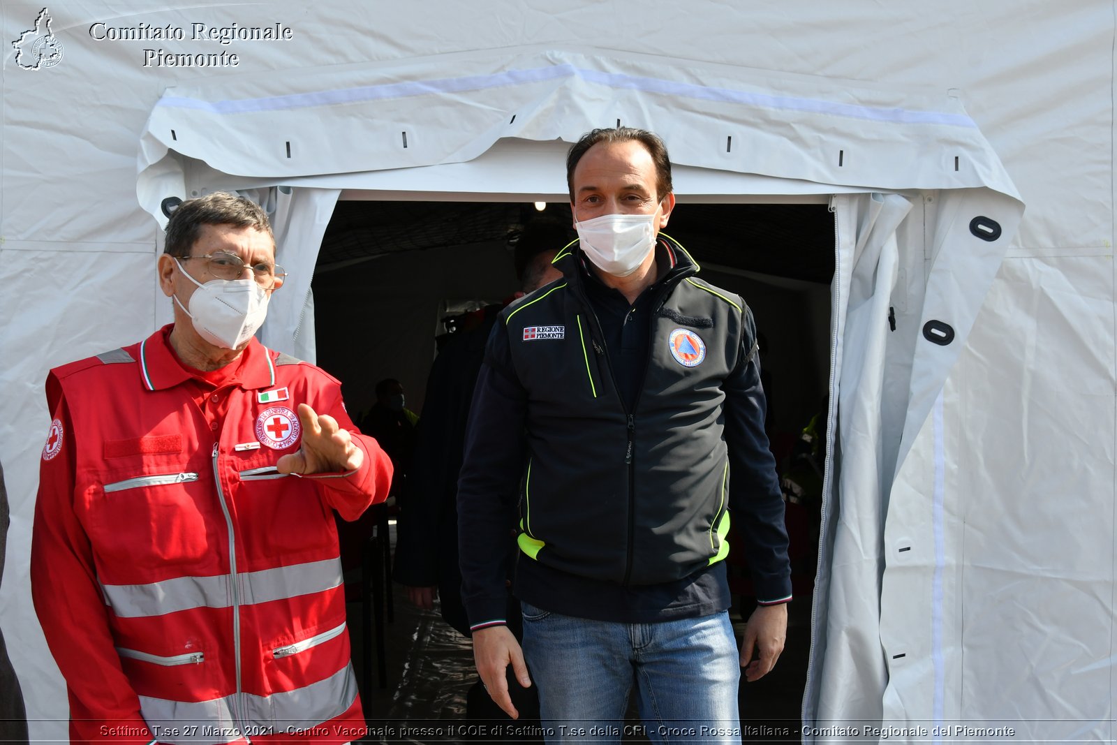 Settimo T.se 27 Marzo 2021 - Centro Vaccinale presso il COE di Settimo T.se della CRI - Croce Rossa Italiana - Comitato Regionale del Piemonte