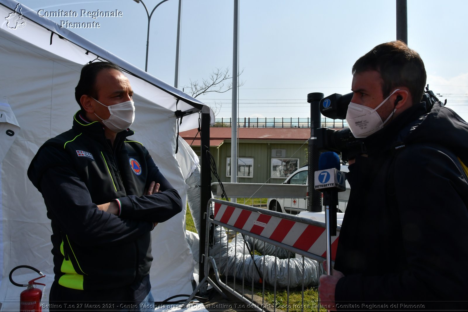 Settimo T.se 27 Marzo 2021 - Centro Vaccinale presso il COE di Settimo T.se della CRI - Croce Rossa Italiana - Comitato Regionale del Piemonte