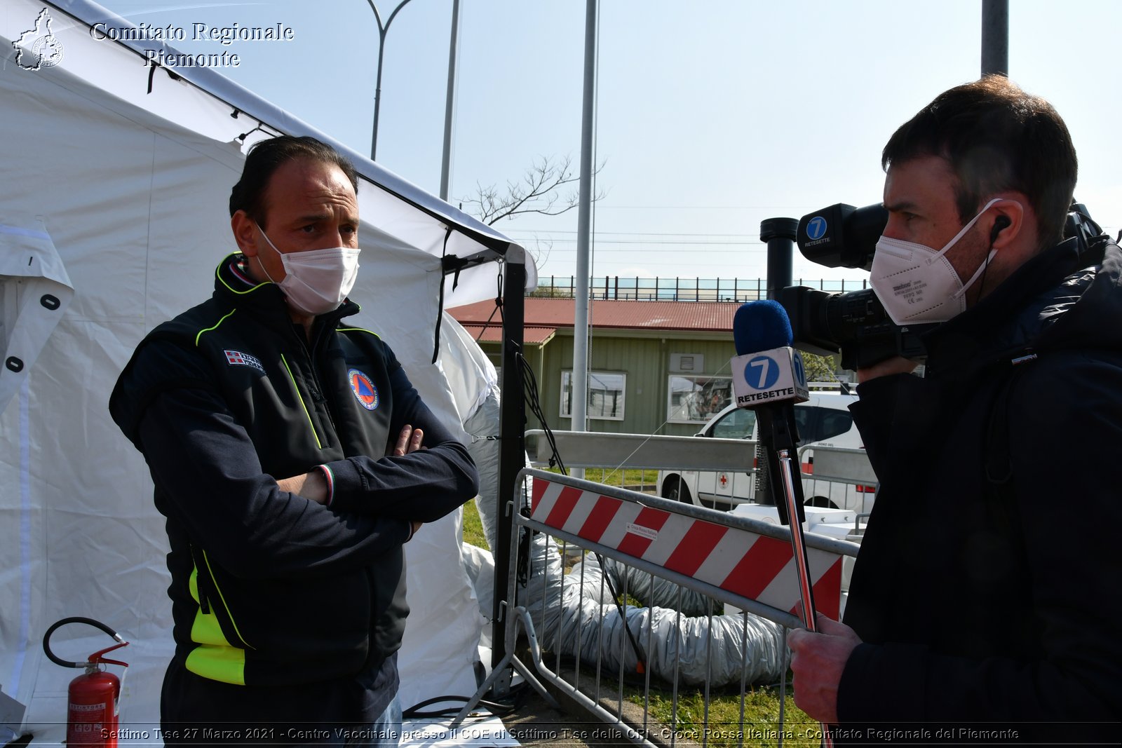 Settimo T.se 27 Marzo 2021 - Centro Vaccinale presso il COE di Settimo T.se della CRI - Croce Rossa Italiana - Comitato Regionale del Piemonte