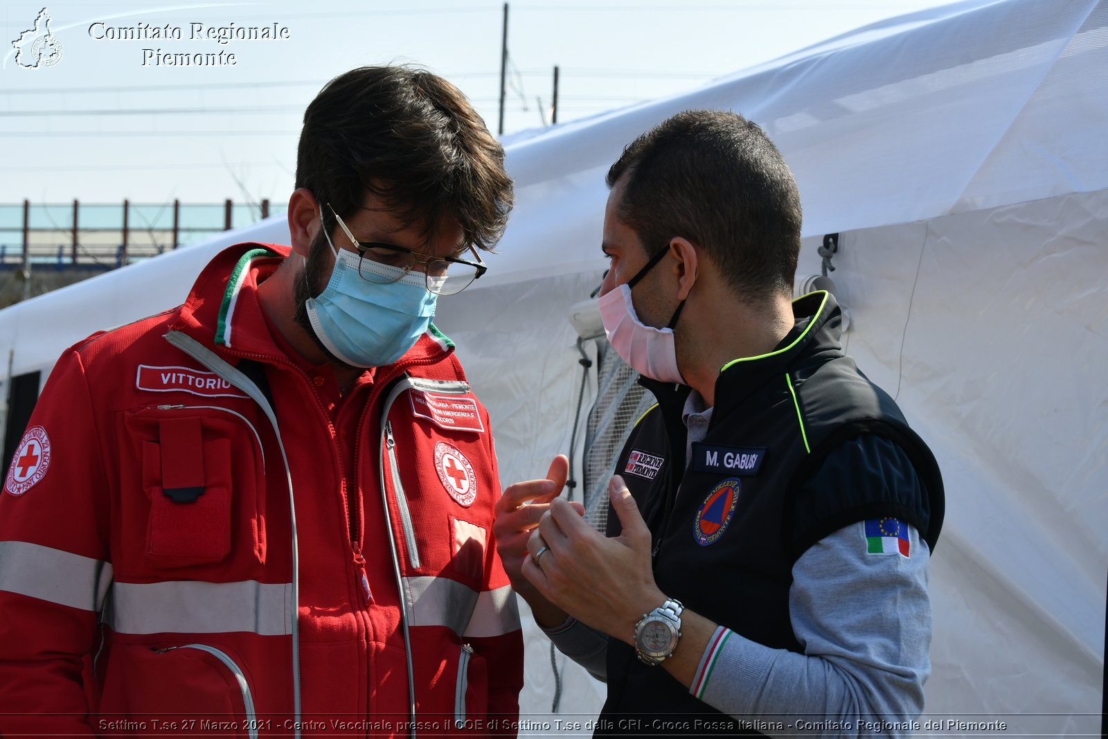 Settimo T.se 27 Marzo 2021 - Centro Vaccinale presso il COE di Settimo T.se della CRI - Croce Rossa Italiana - Comitato Regionale del Piemonte