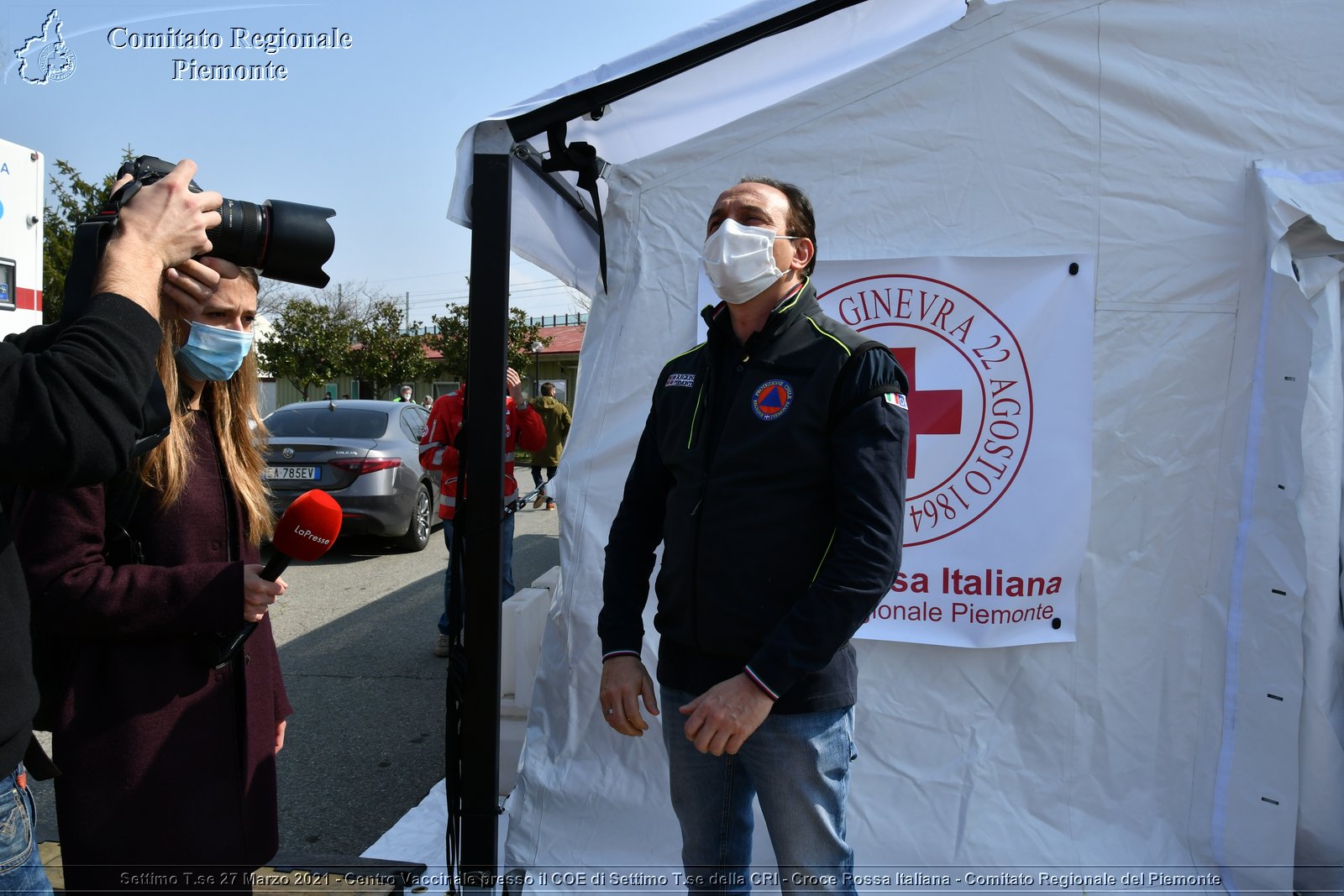 Settimo T.se 27 Marzo 2021 - Centro Vaccinale presso il COE di Settimo T.se della CRI - Croce Rossa Italiana - Comitato Regionale del Piemonte