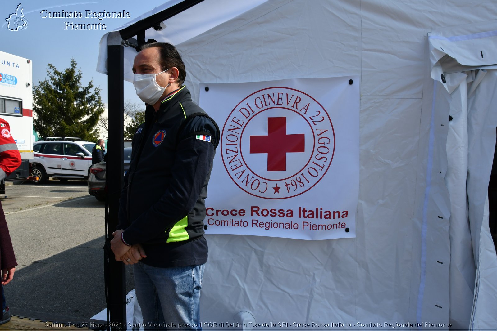 Settimo T.se 27 Marzo 2021 - Centro Vaccinale presso il COE di Settimo T.se della CRI - Croce Rossa Italiana - Comitato Regionale del Piemonte