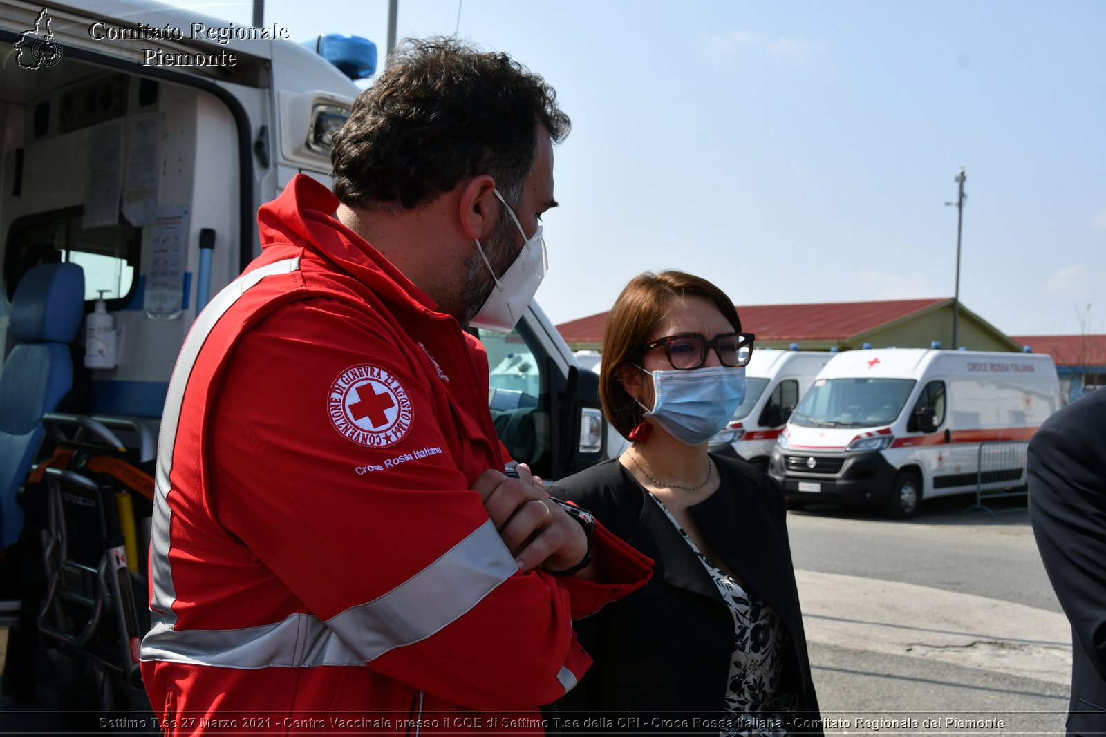 Settimo T.se 27 Marzo 2021 - Centro Vaccinale presso il COE di Settimo T.se della CRI - Croce Rossa Italiana - Comitato Regionale del Piemonte