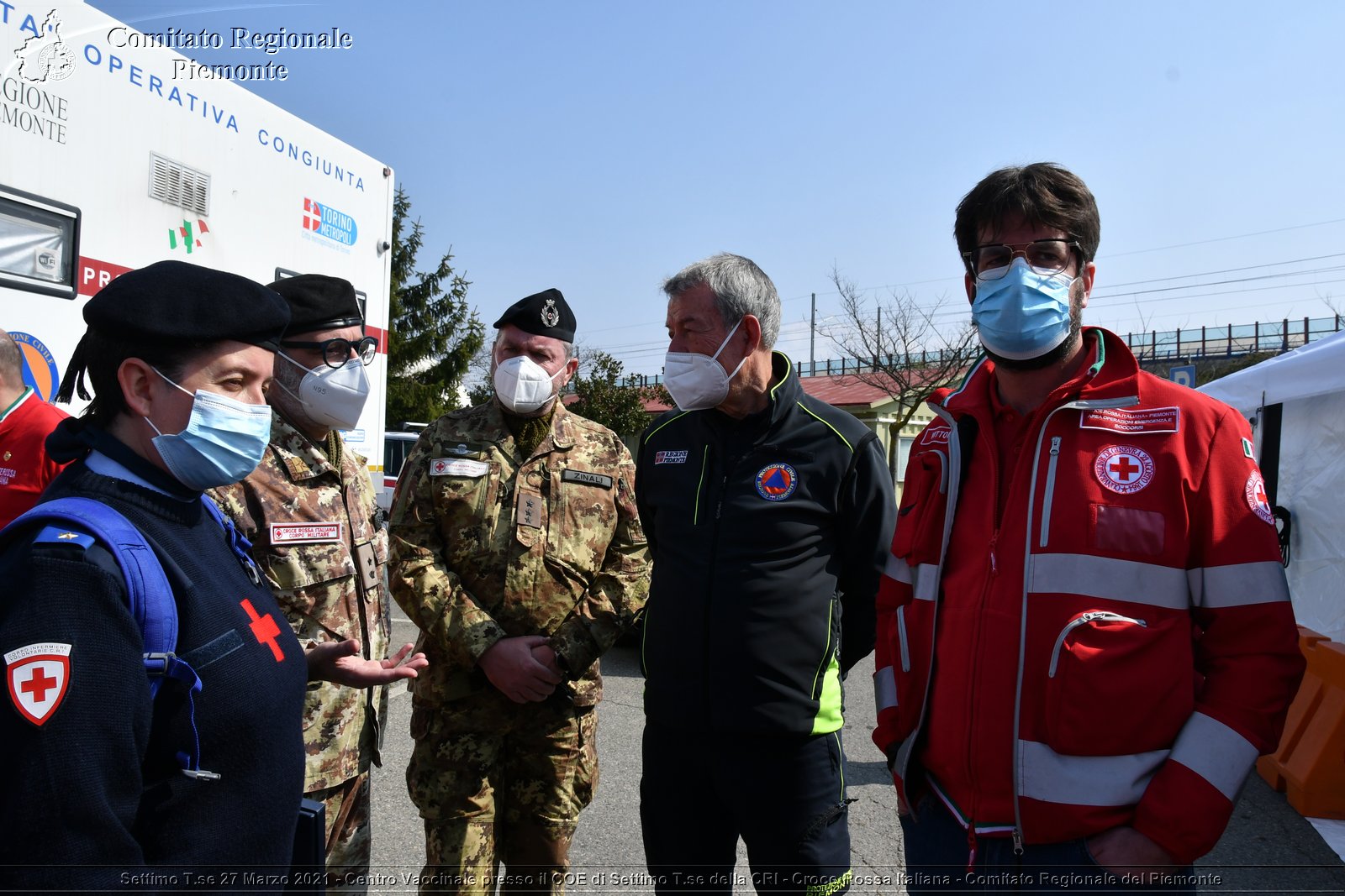 Settimo T.se 27 Marzo 2021 - Centro Vaccinale presso il COE di Settimo T.se della CRI - Croce Rossa Italiana - Comitato Regionale del Piemonte