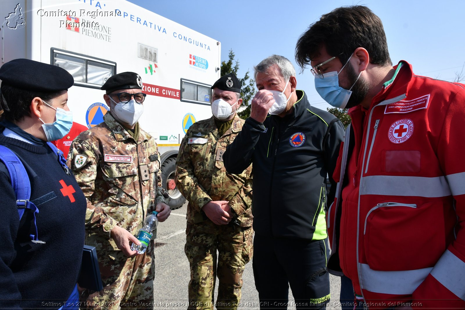 Settimo T.se 27 Marzo 2021 - Centro Vaccinale presso il COE di Settimo T.se della CRI - Croce Rossa Italiana - Comitato Regionale del Piemonte