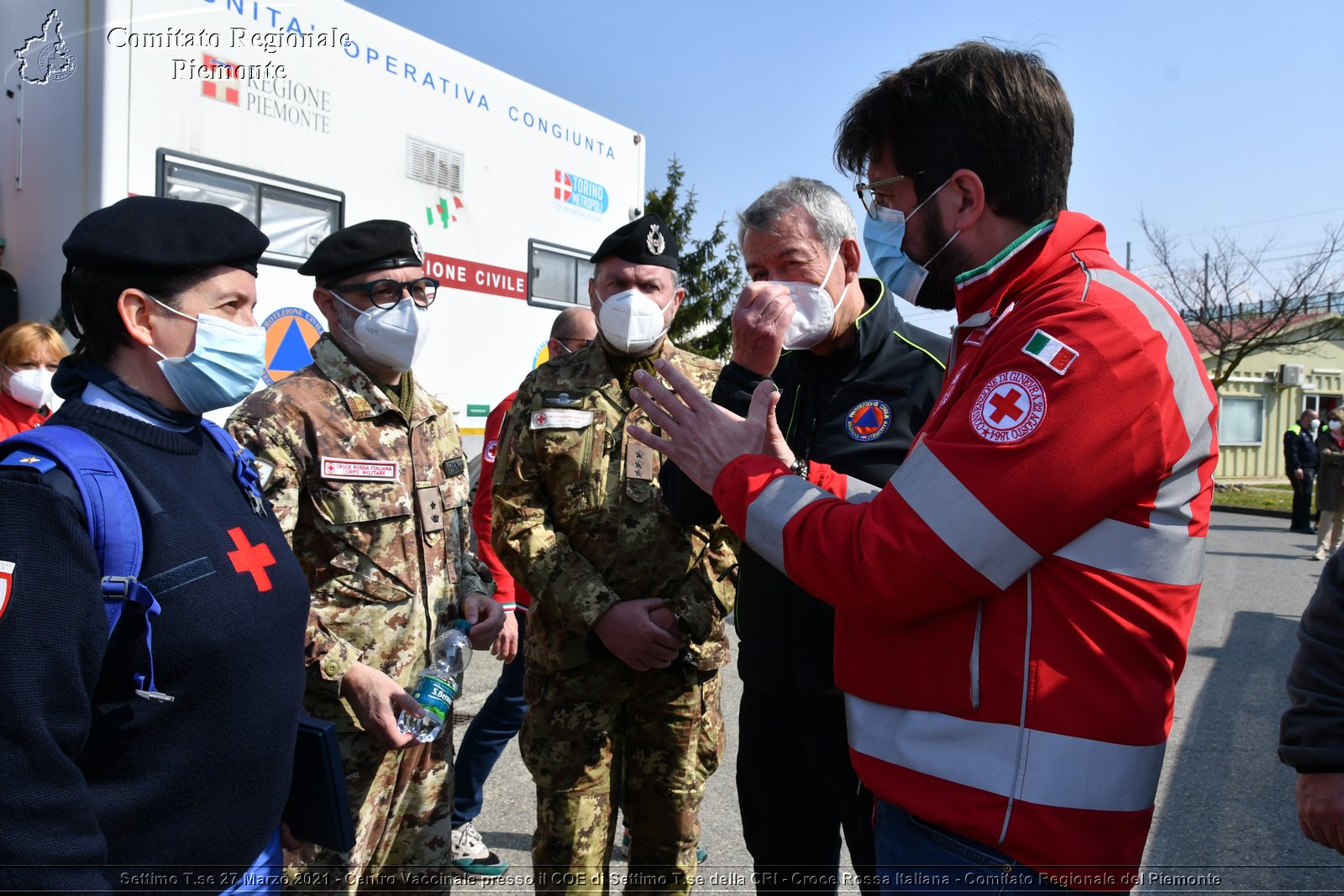 Settimo T.se 27 Marzo 2021 - Centro Vaccinale presso il COE di Settimo T.se della CRI - Croce Rossa Italiana - Comitato Regionale del Piemonte