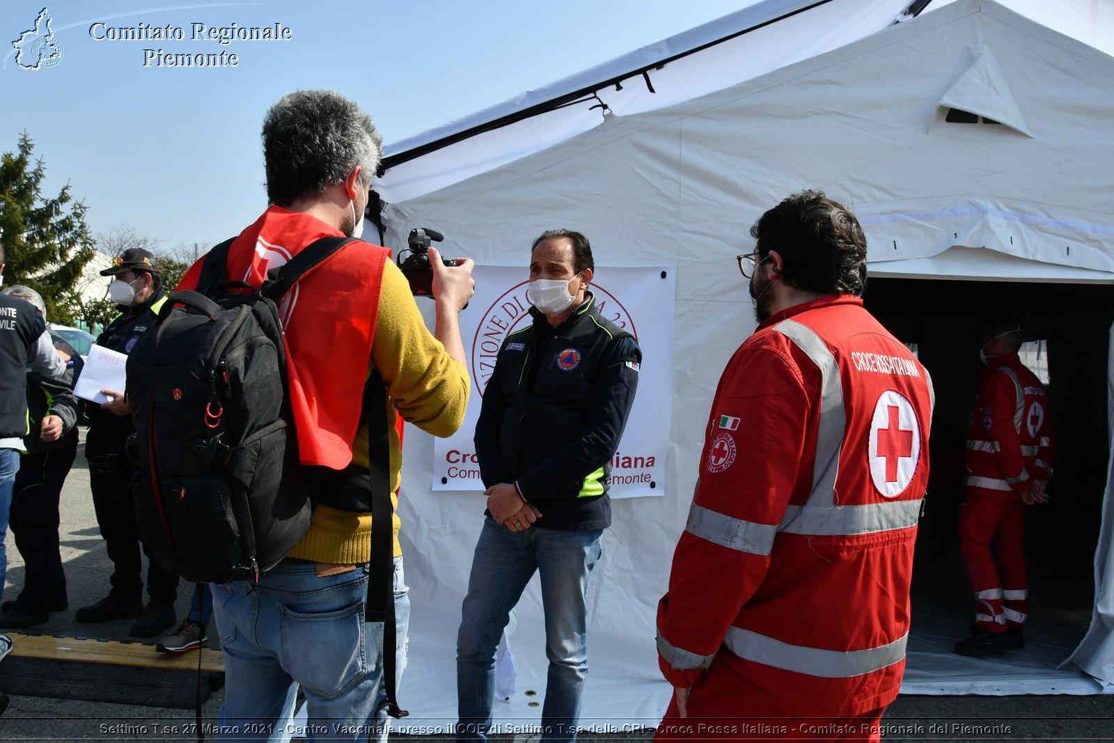 Settimo T.se 27 Marzo 2021 - Centro Vaccinale presso il COE di Settimo T.se della CRI - Croce Rossa Italiana - Comitato Regionale del Piemonte