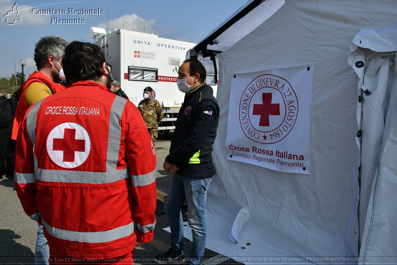 Settimo T.se 27 Marzo 2021 - Centro Vaccinale presso il COE di Settimo T.se della CRI - Croce Rossa Italiana - Comitato Regionale del Piemonte